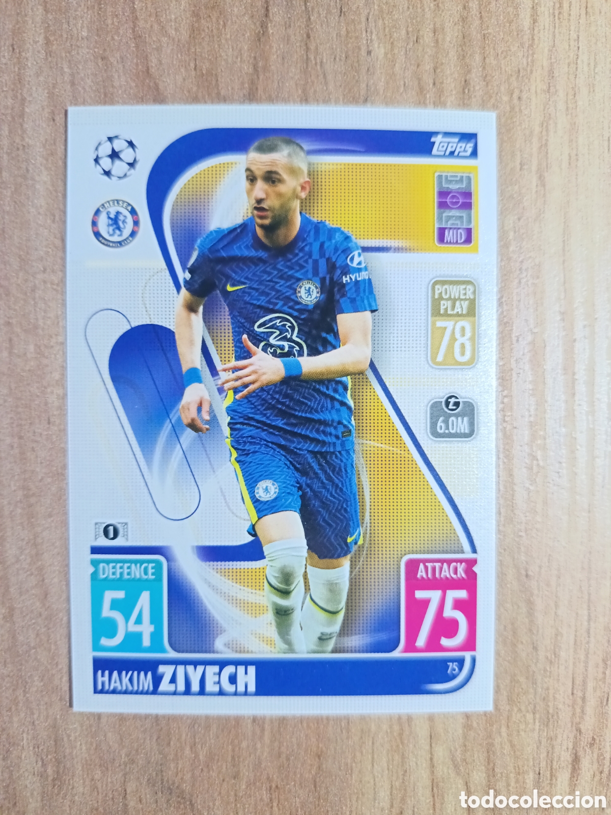 Cromos de f&uacute;tbol: 75 Ziyech CHAMPIONS LEAGUE MATCH ATTAX TOPPS 2021-2022 21-22