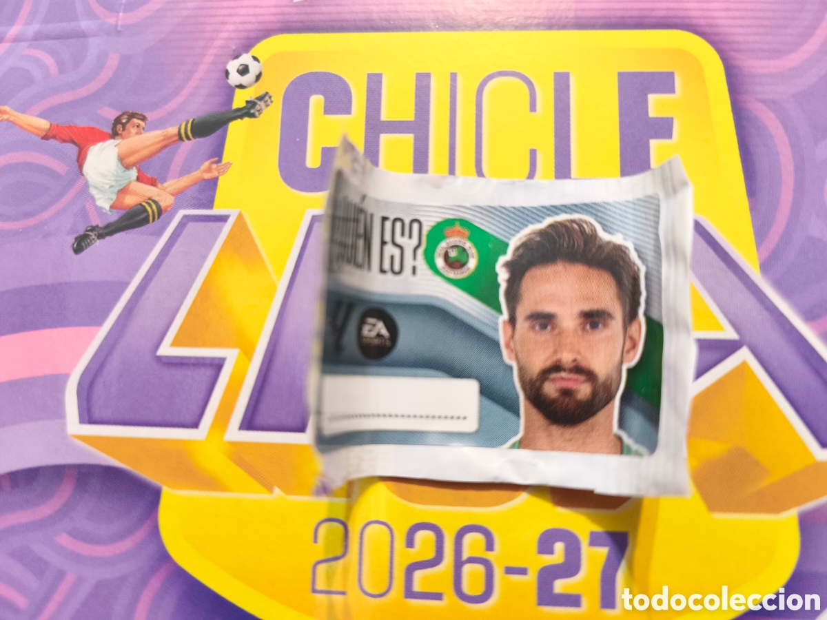 Cromos de f&uacute;tbol: &iquest;Qui&eacute;n es? Chicle liga este 26/27 Real Racing