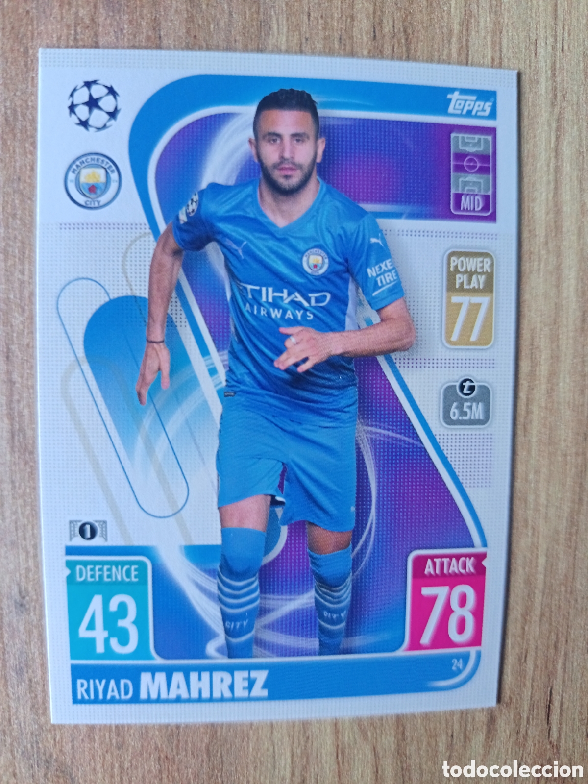 Cromos de f&uacute;tbol: 24 Mahrez CHAMPIONS LEAGUE MATCH ATTAX TOPPS 2021-2022 21-22