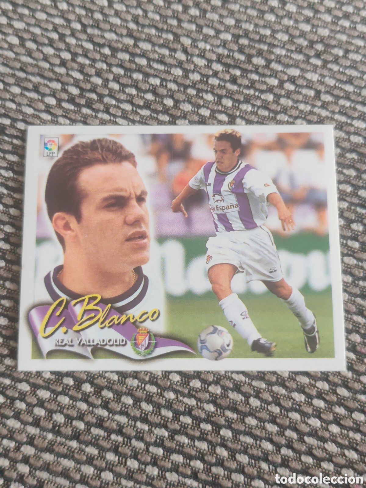 Cromos de f&uacute;tbol: COLOCA C. BLANCO REAL VALLADOLID EDICIONES ESTE 2000 2001