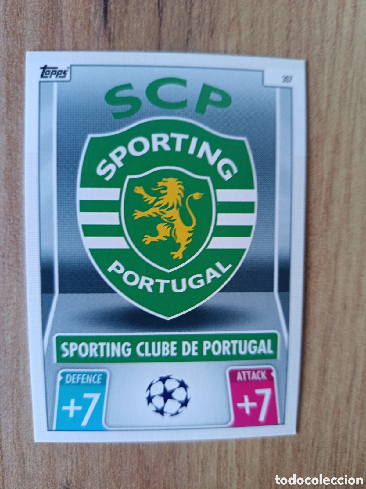 Cromos de f&uacute;tbol: 307 Escudo Sporting Portugal CHAMPIONS LEAGUE MATCH ATTAX TOPPS 2021-2022 21-22