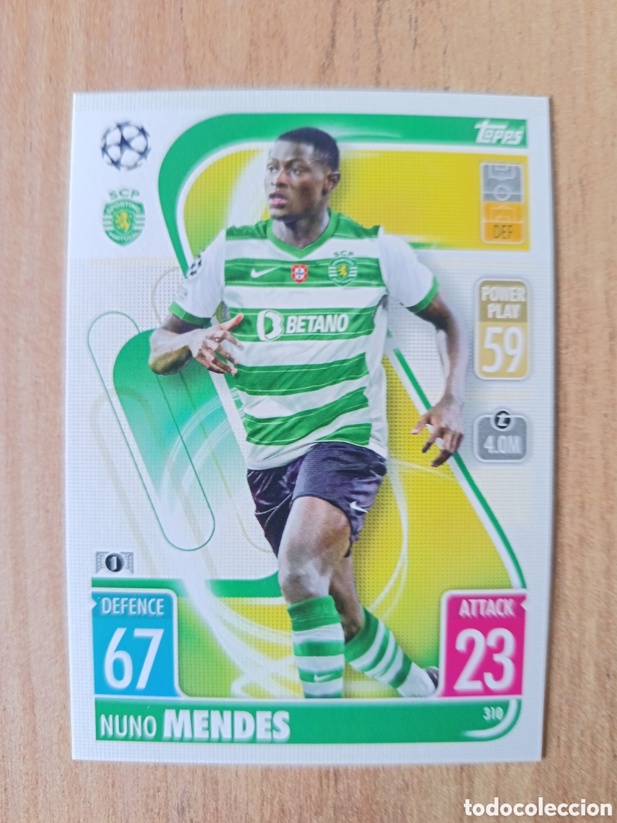 Cromos de f&uacute;tbol: 310 Mendes CHAMPIONS LEAGUE MATCH ATTAX TOPPS 2021-2022 21-22