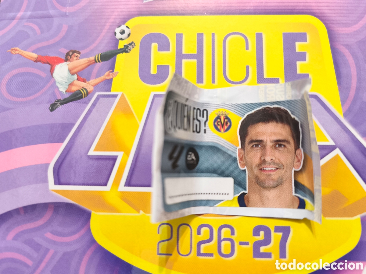 Football Stickers: Gerard Moreno &iquest;Qui&eacute;n es? Chicle liga este 26/27 Villarreal