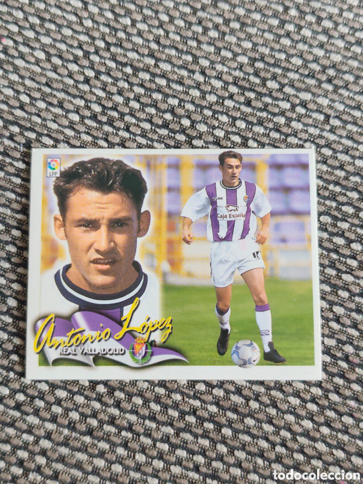 Football Stickers: FICHAJE 4 ANTONIO L&Oacute;PEZ REAL VALLADOLID EDICIONES ESTE 2000 2001