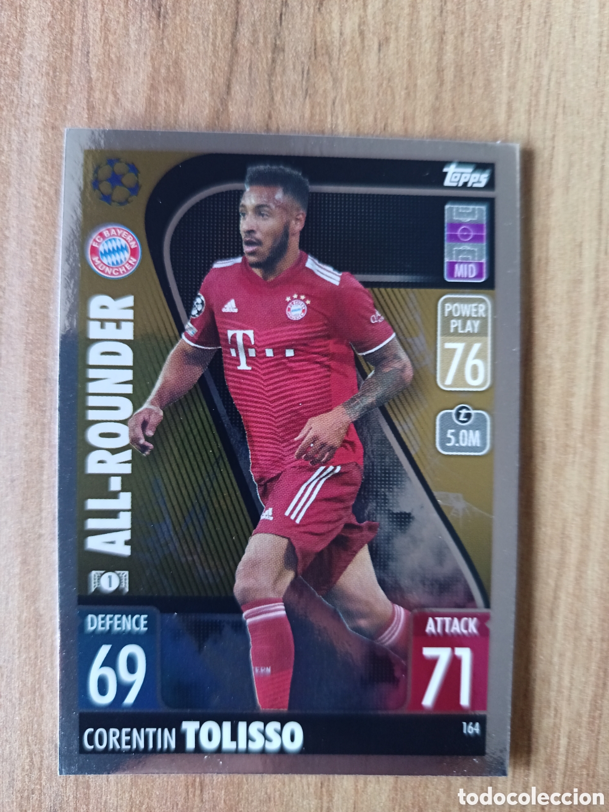 Football Stickers: 164 Tolisso CHAMPIONS LEAGUE MATCH ATTAX TOPPS 2021-2022 21-22
