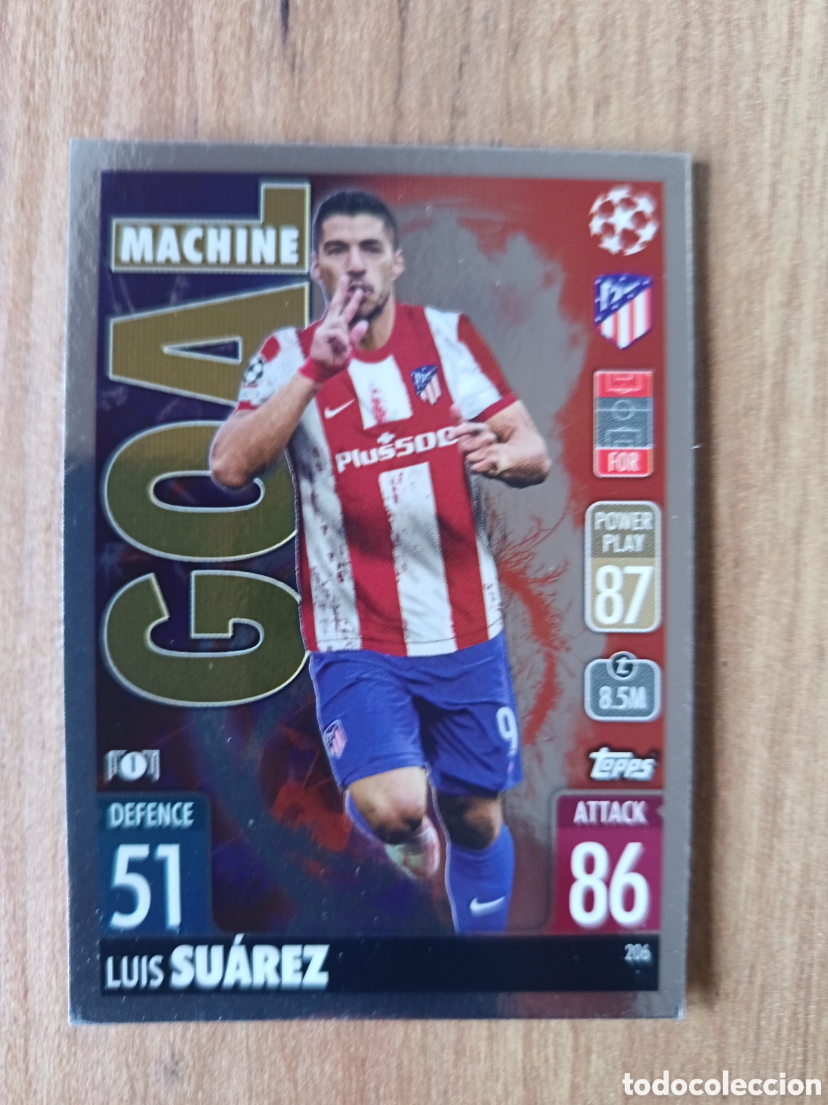 Cromos de f&uacute;tbol: 206 Luis Su&aacute;rez CHAMPIONS LEAGUE MATCH ATTAX TOPPS 2021-2022 21-22