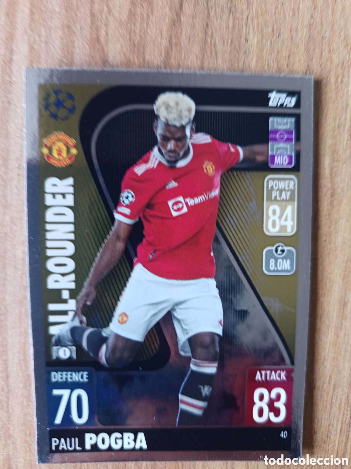 Cromos de f&uacute;tbol: 40 Pogba CHAMPIONS LEAGUE MATCH ATTAX TOPPS 2021-2022 21-22