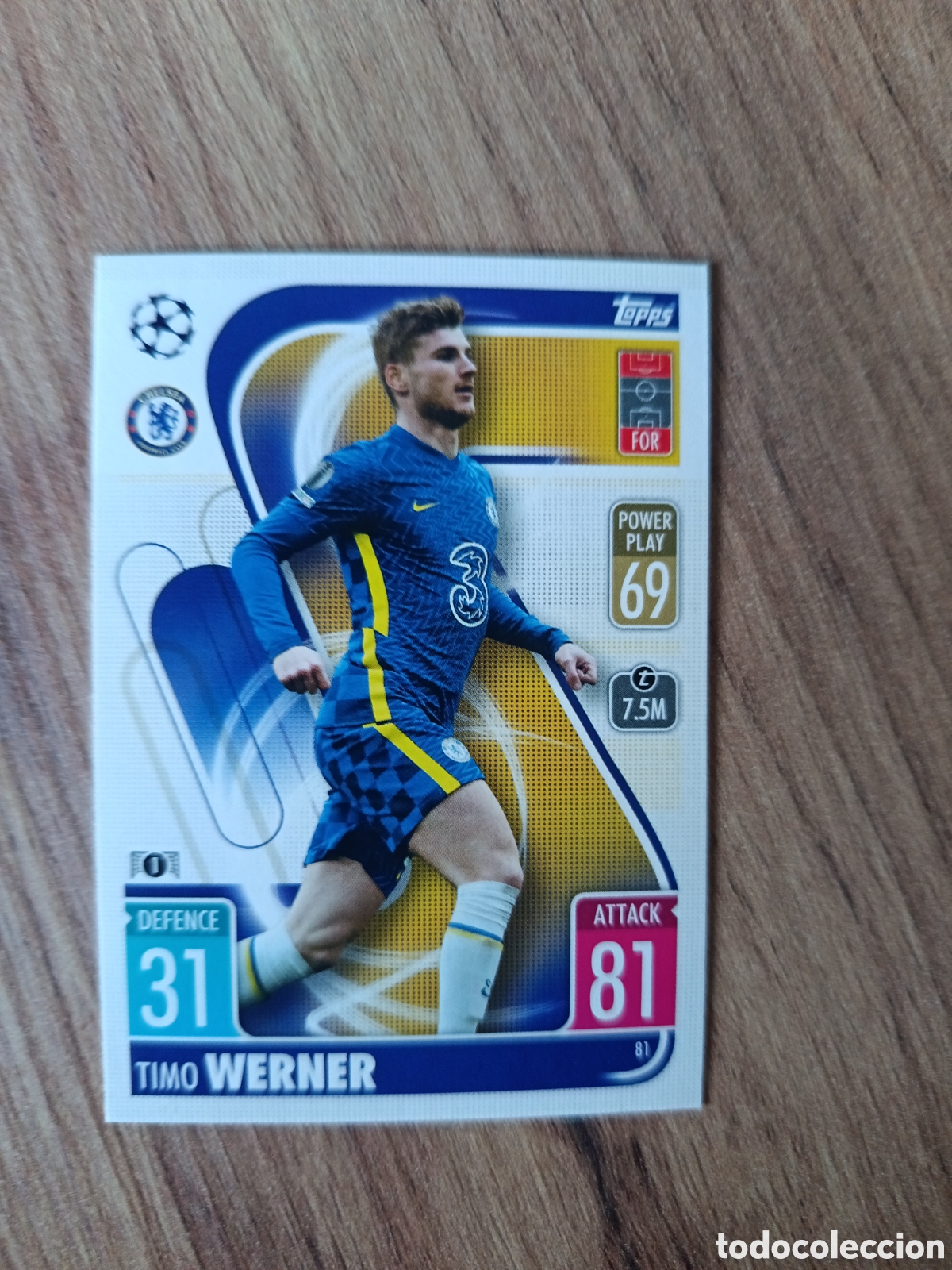Cromos de f&uacute;tbol: 81 Werner CHAMPIONS LEAGUE MATCH ATTAX TOPPS 2021-2022 21-22