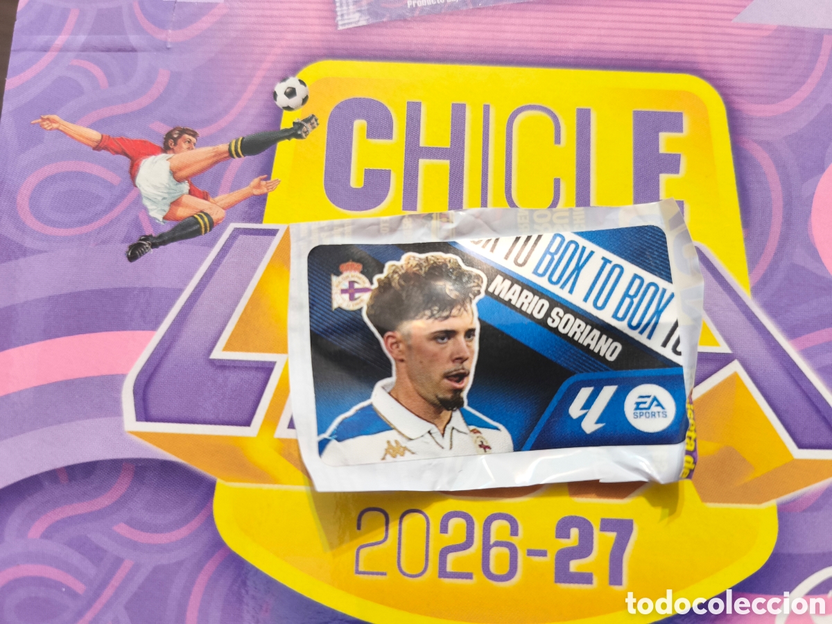 Cromos de f&uacute;tbol: Mario Soriano BOX TO BOX Chicle liga este 26/27 Deportivo De La Coru&ntilde;a