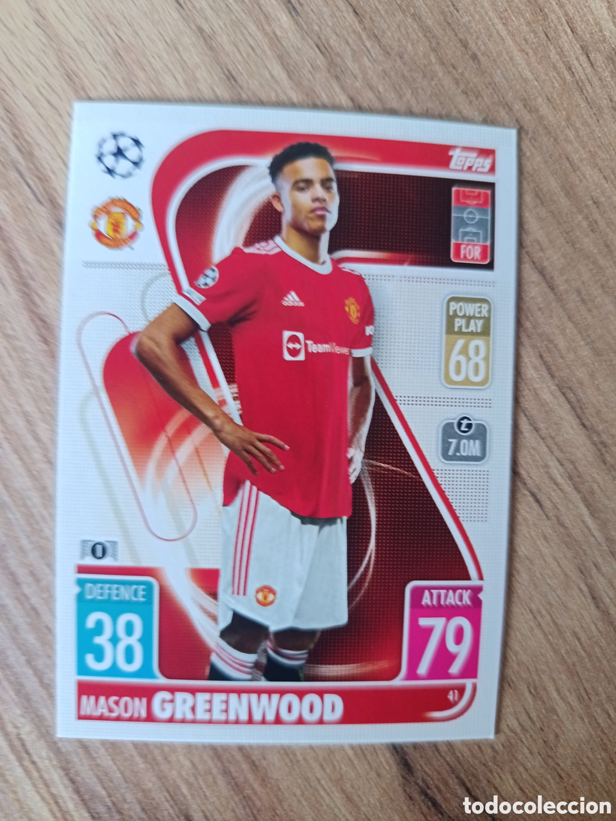 Cromos de f&uacute;tbol: 41Grenwood CHAMPIONS LEAGUE MATCH ATTAX TOPPS 2021-2022 21-22