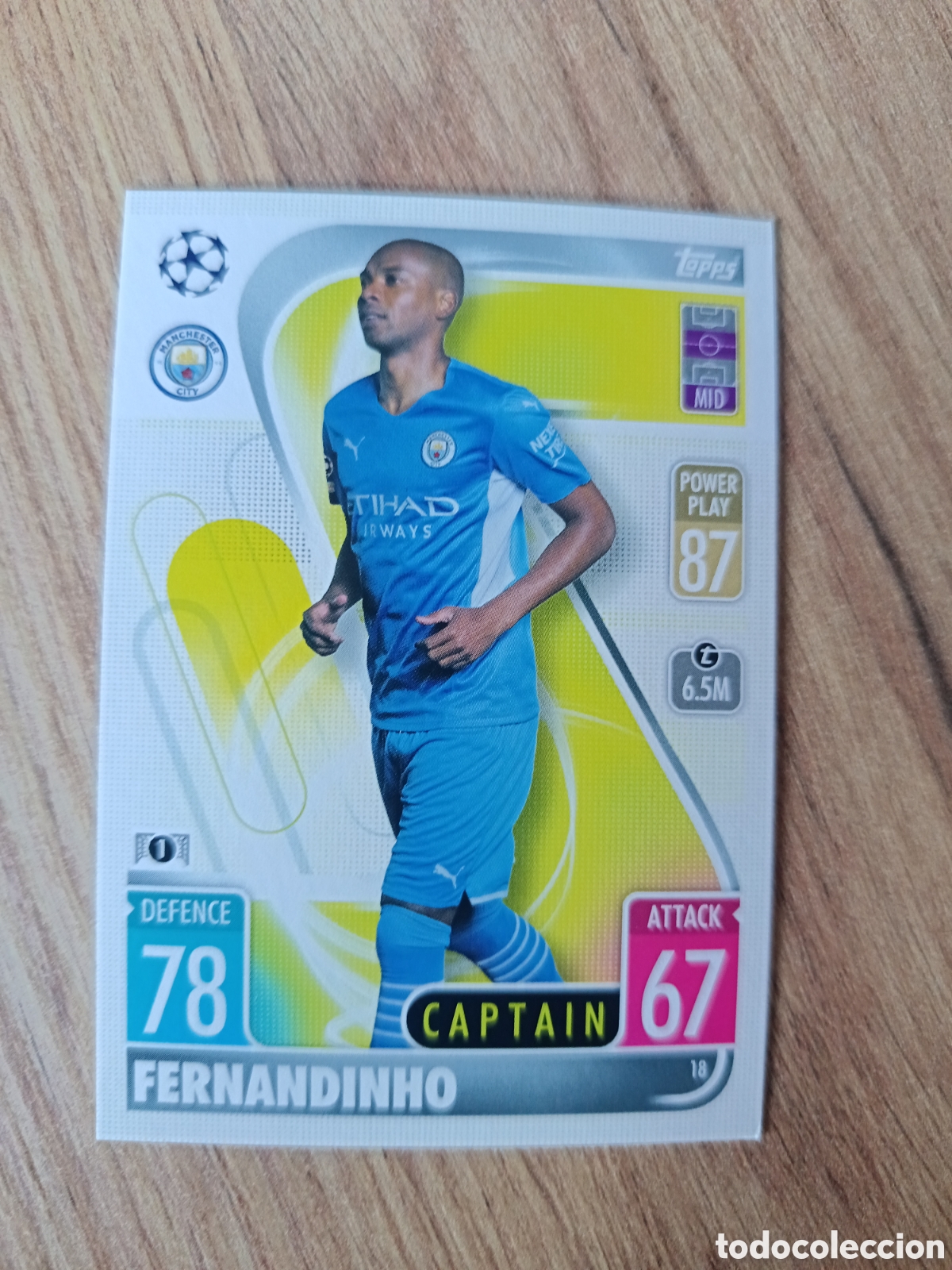 Cromos de f&uacute;tbol: 18 Fernandinho CHAMPIONS LEAGUE MATCH ATTAX TOPPS 2021-2022 21-22