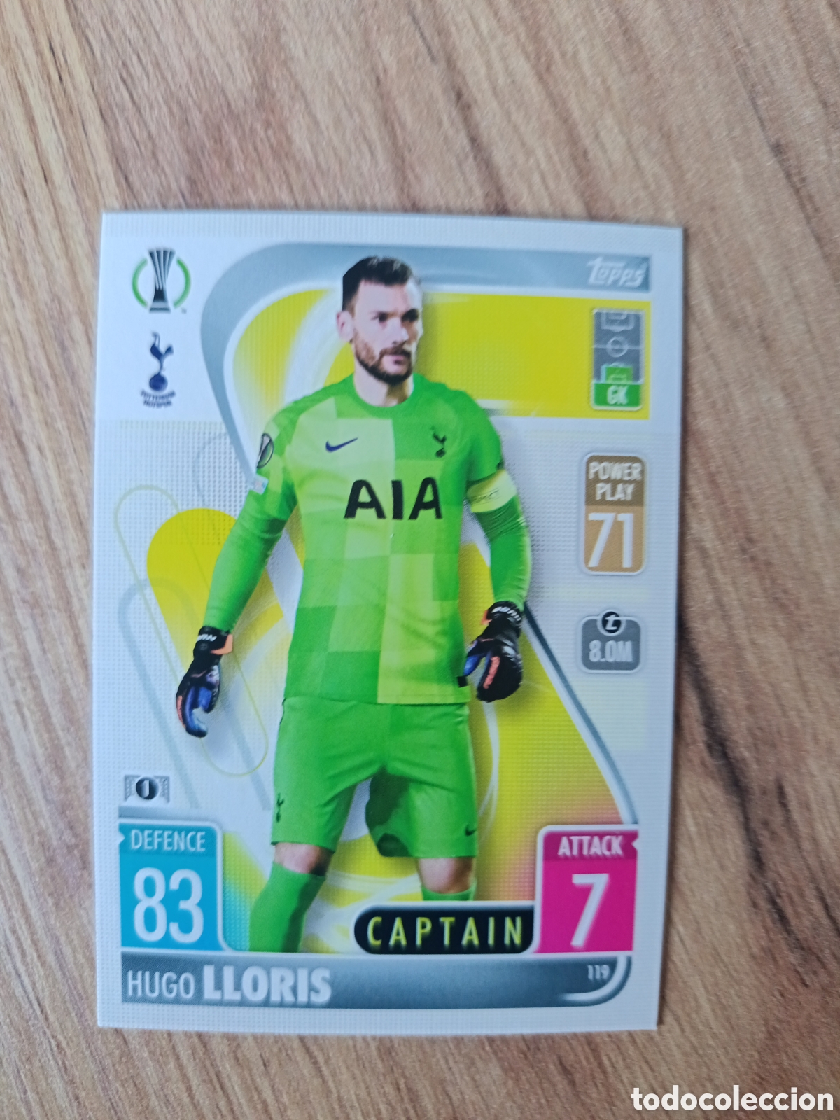 Cromos de f&uacute;tbol: 119 Lloris CHAMPIONS LEAGUE MATCH ATTAX TOPPS 2021-2022 21-22