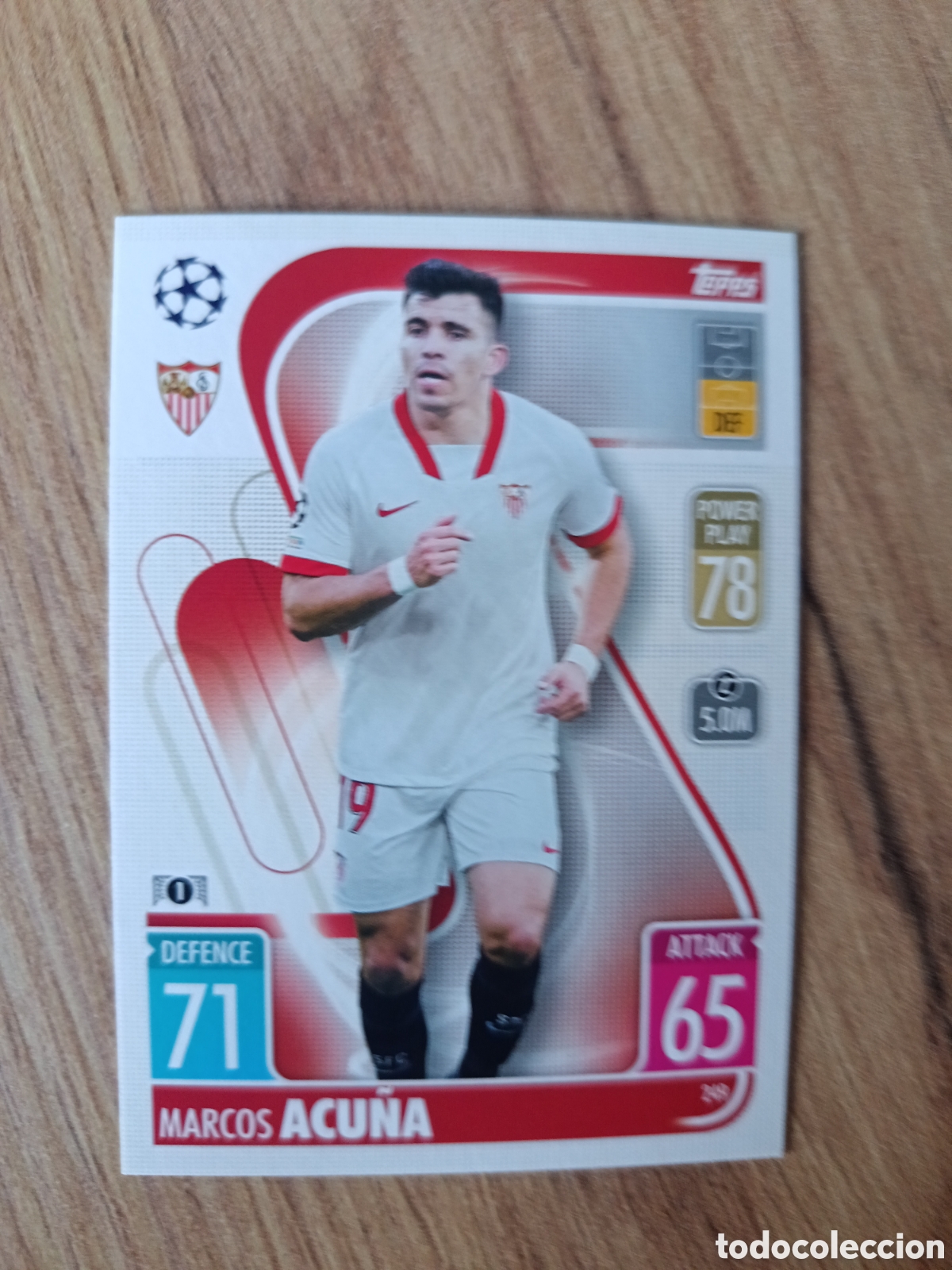Cromos de f&uacute;tbol: 249 Acu&ntilde;a CHAMPIONS LEAGUE MATCH ATTAX TOPPS 2021-2022 21-22