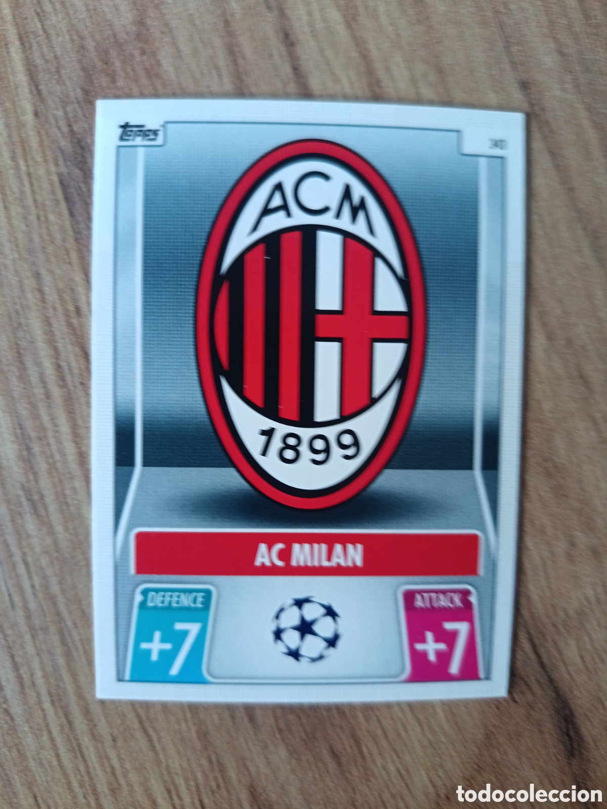 Cromos de f&uacute;tbol: 343 Escudo Mil&aacute;n CHAMPIONS LEAGUE MATCH ATTAX TOPPS 2021-2022 21-22