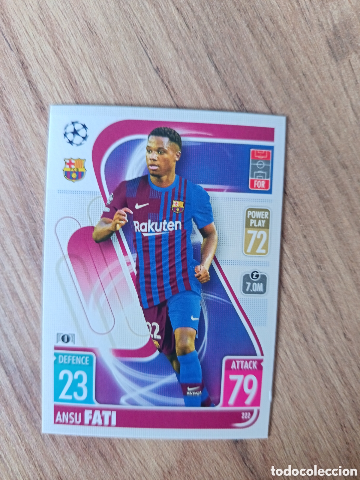 Cromos de f&uacute;tbol: 222 Ansu Fati CHAMPIONS LEAGUE MATCH ATTAX TOPPS 2021-2022 21-22