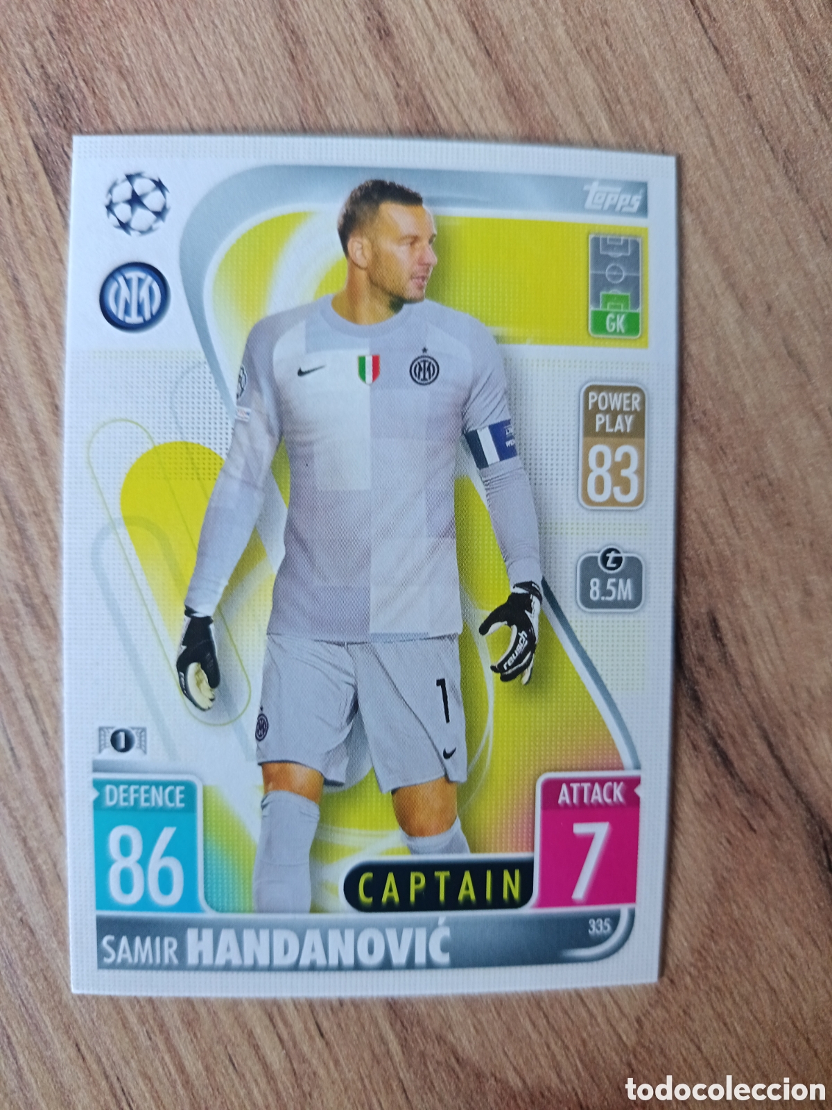 Cromos de Futebol: 335 Handanovic CHAMPIONS LEAGUE MATCH ATTAX TOPPS 2021-2022 21-22