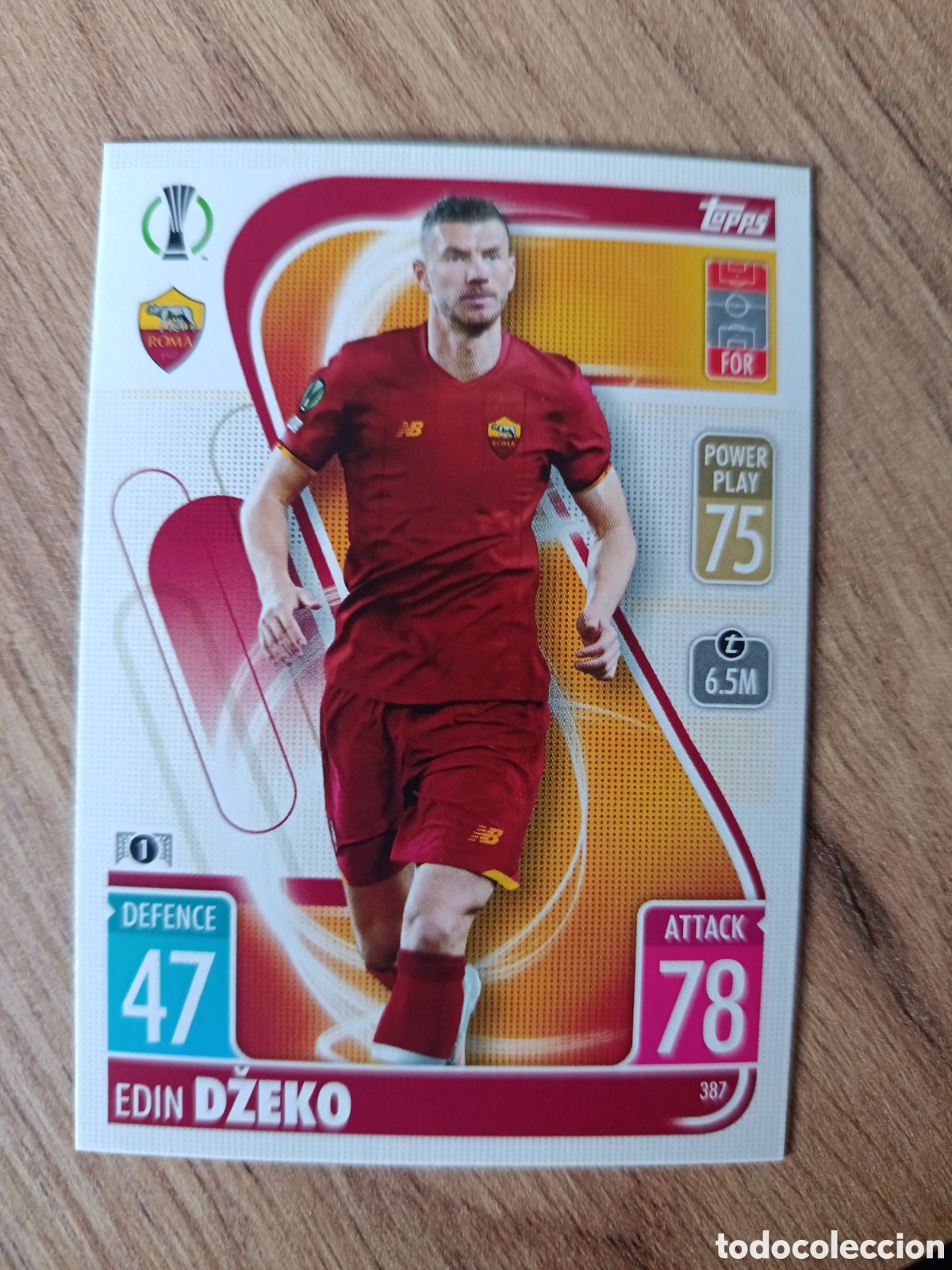 Cromos de f&uacute;tbol: 387 Dzeko CHAMPIONS LEAGUE MATCH ATTAX TOPPS 2021-2022 21-22