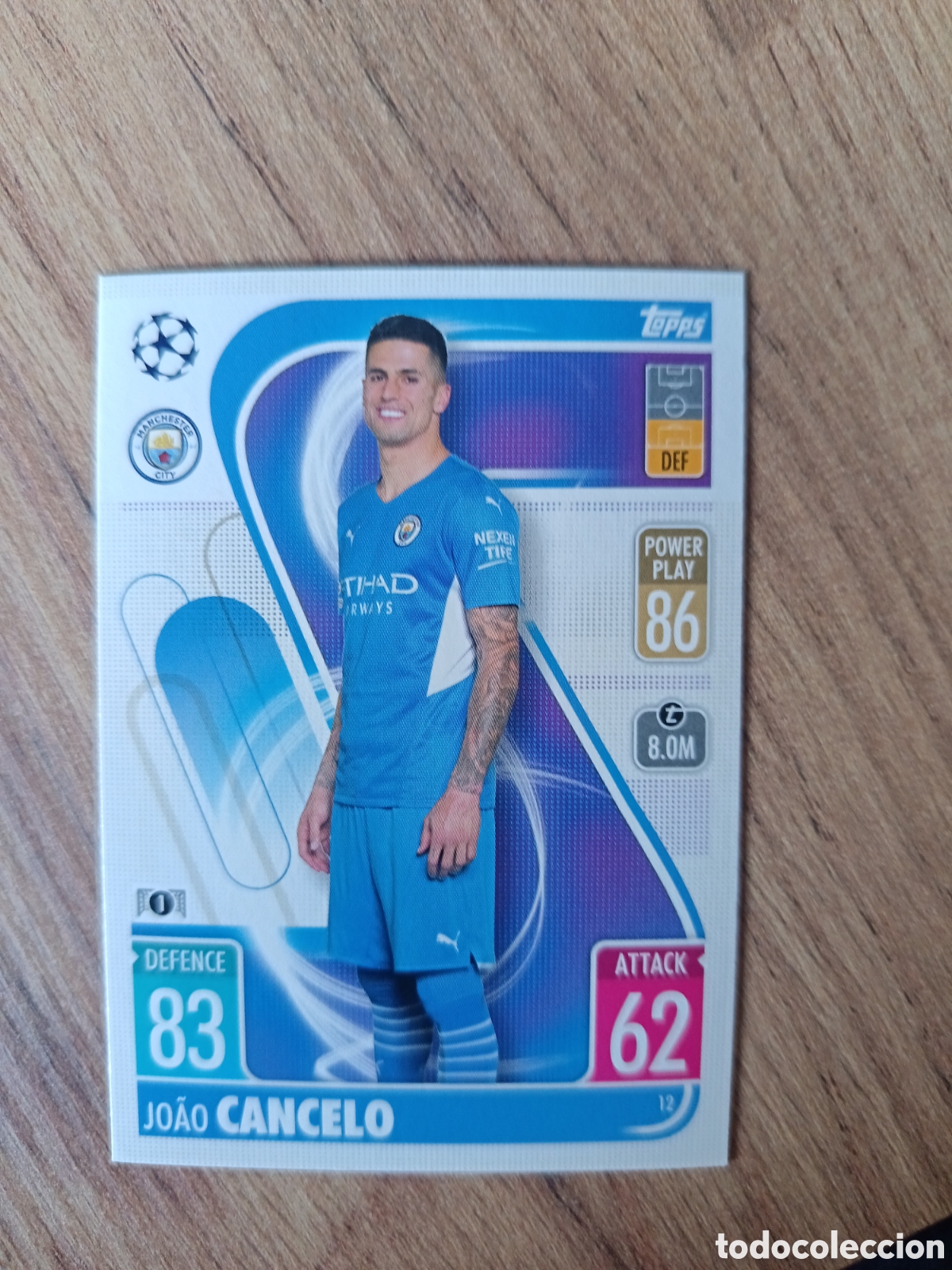 Cromos de f&uacute;tbol: 12 Cancelo CHAMPIONS LEAGUE MATCH ATTAX TOPPS 2021-2022 21-22