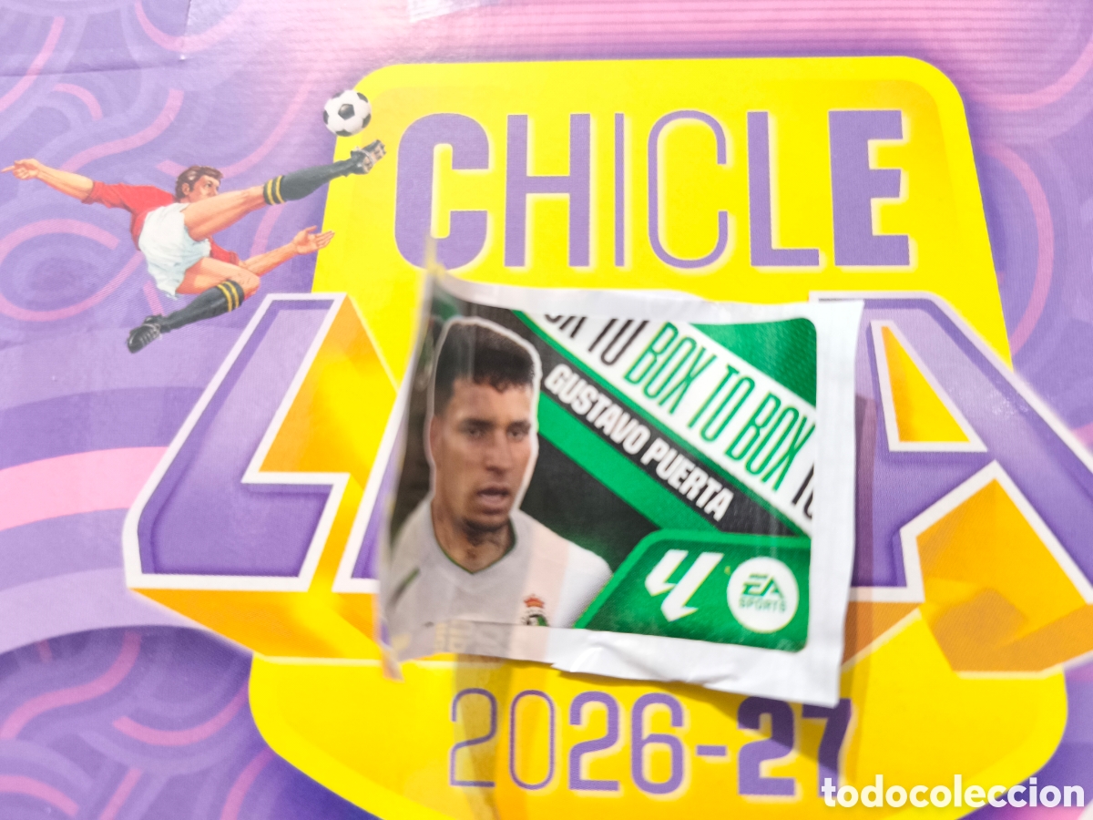 Cromos de f&uacute;tbol: Gustavo Puerta BOX TO BOX Chicle liga este 26/27 Real Racing