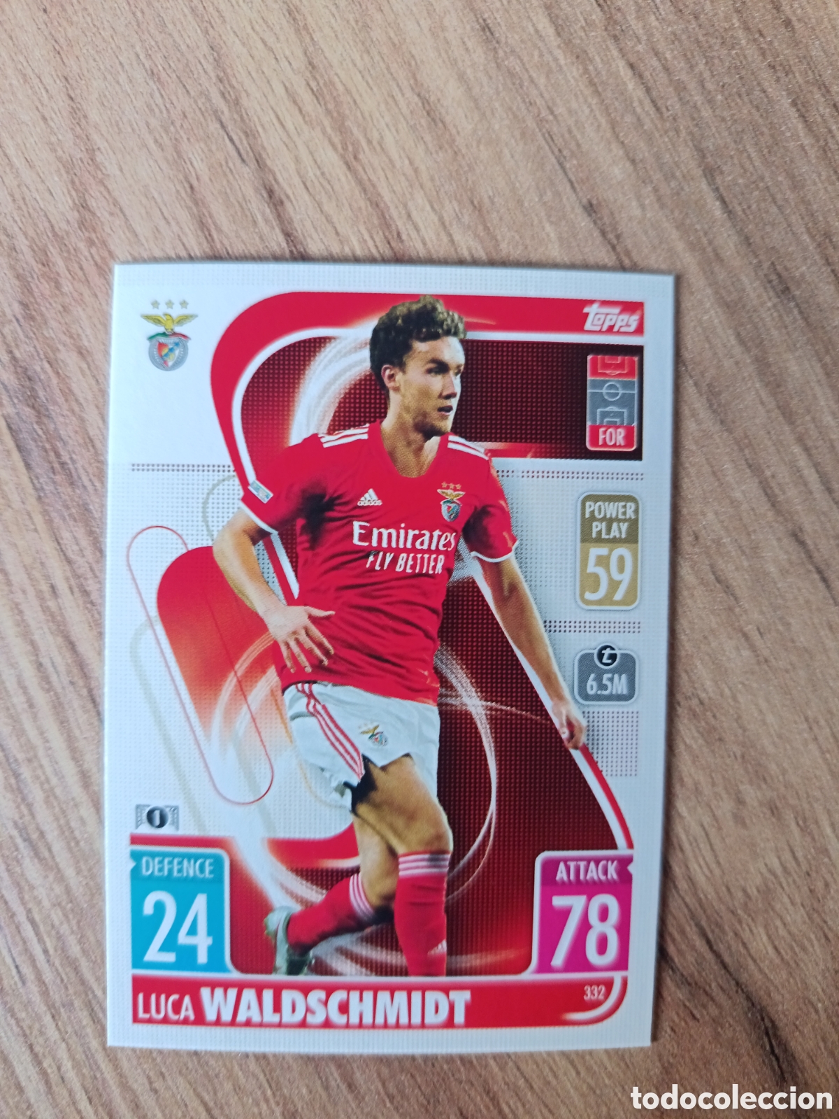 Cromos de f&uacute;tbol: 332 Waldschmidt CHAMPIONS LEAGUE MATCH ATTAX TOPPS 2021-2022 21-22