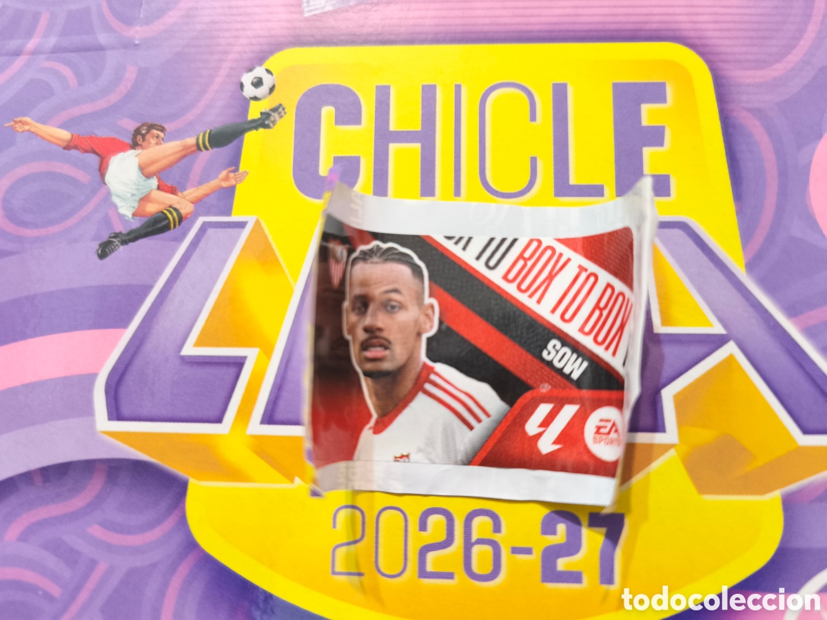 Cromos de f&uacute;tbol: Sow BOX TO BOX Chicle liga este 26/27 Sevilla