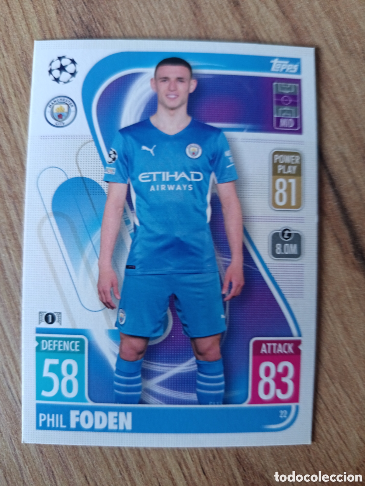 Cromos de f&uacute;tbol: 22 Foden CHAMPIONS LEAGUE MATCH ATTAX TOPPS 2021-2022 21-22