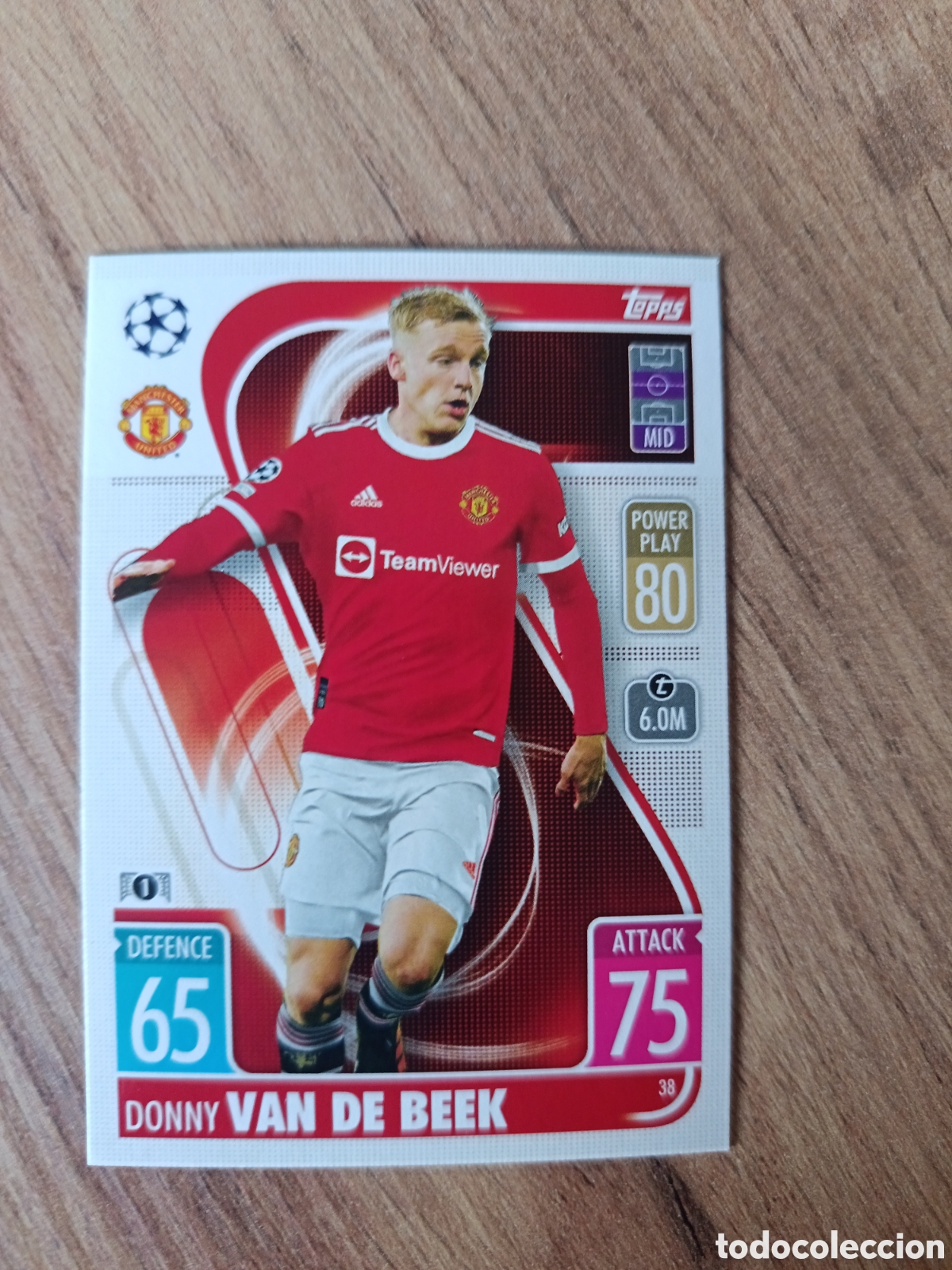Cromos de f&uacute;tbol: 38 Van De Beek CHAMPIONS LEAGUE MATCH ATTAX TOPPS 2021-2022 21-22