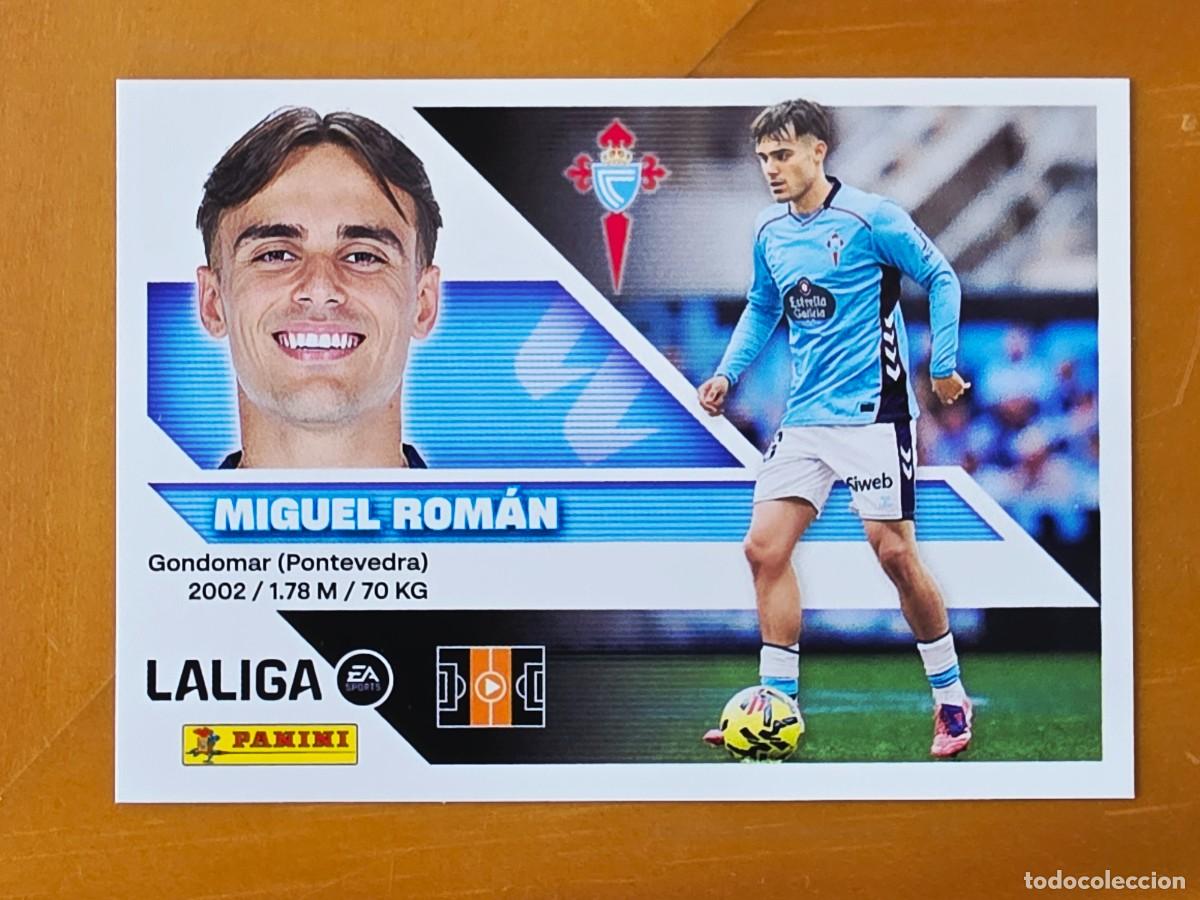 Cromos de f&uacute;tbol: 12 Miguel Rom&aacute;n, RC Celta de Vigo, Panini Ediciones Liga Este 2026 2027 26 27 sin pegar
