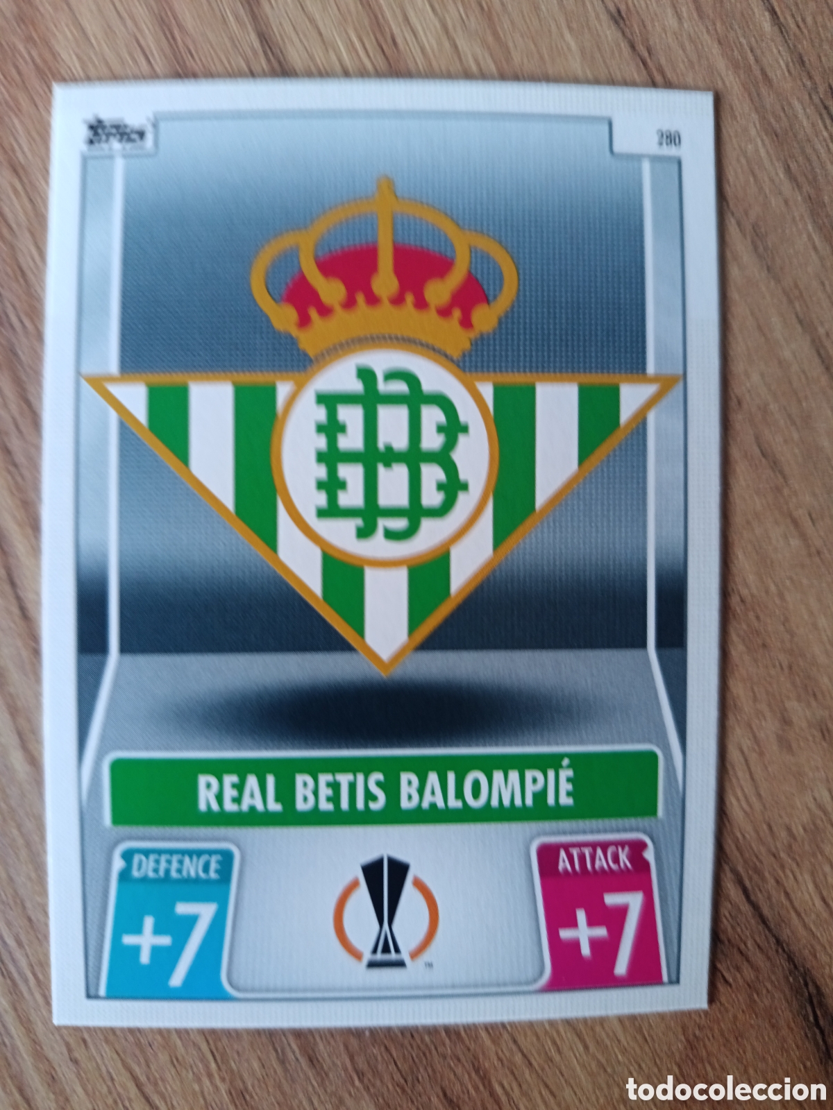 Football Stickers: 280 Escudo Betis CHAMPIONS LEAGUE MATCH ATTAX TOPPS 2021-2022 21-22