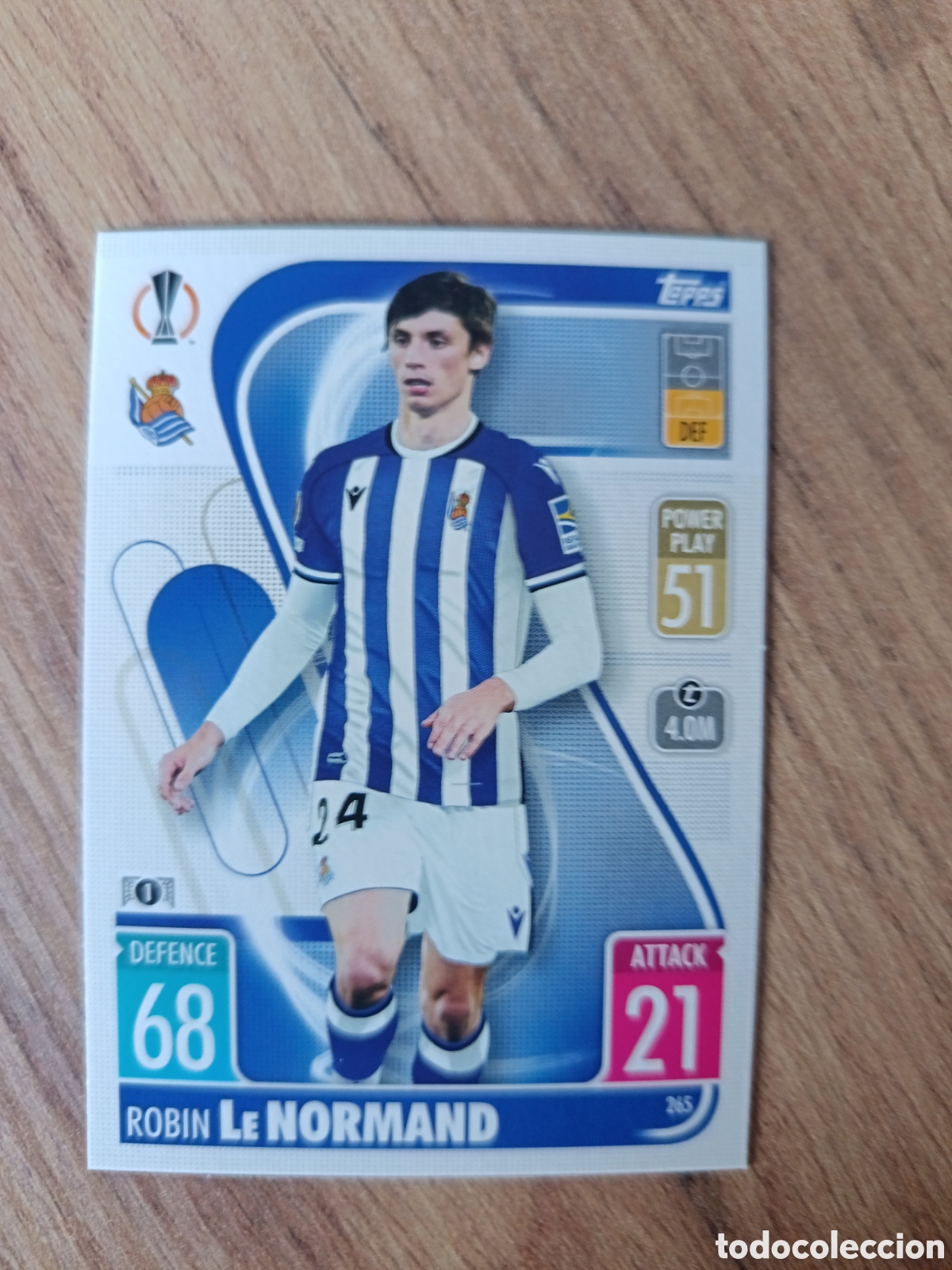 Football Stickers: 265 Le Normand CHAMPIONS LEAGUE MATCH ATTAX TOPPS 2021-2022 21-22