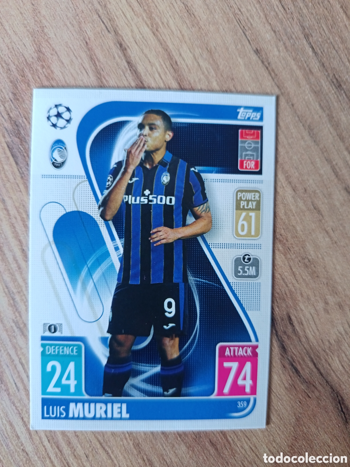 Football Stickers: 359 Muriel CHAMPIONS LEAGUE MATCH ATTAX TOPPS 2021-2022 21-22