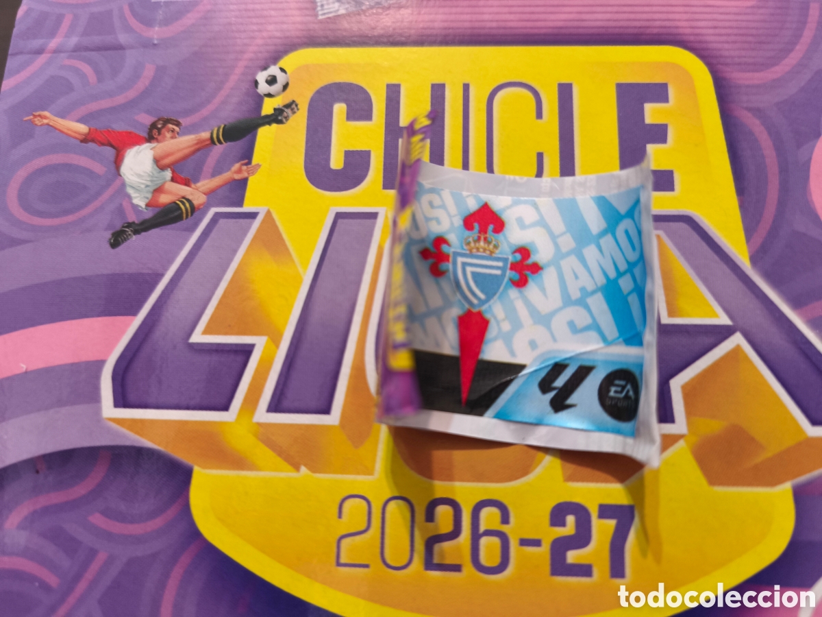 Cromos de f&uacute;tbol: Escudo Celta Chicle liga este 26/27