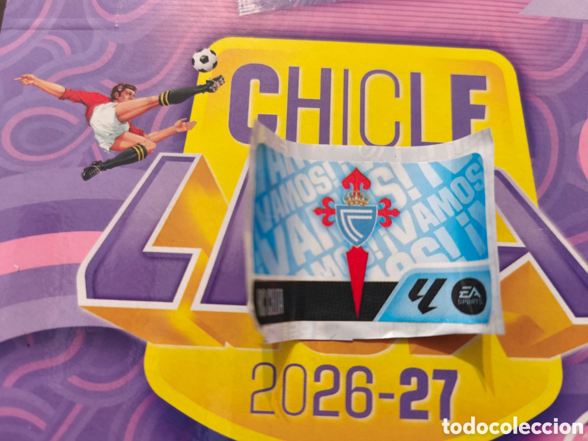Cromos de f&uacute;tbol: Escudo Celta Chicle liga este 26/27
