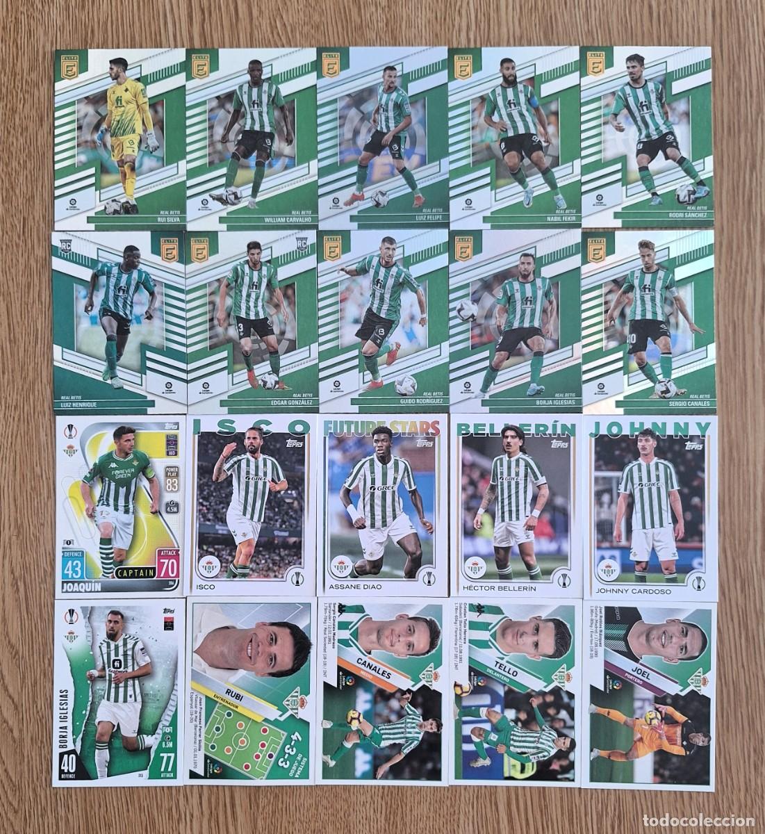 Cromos de f&uacute;tbol: Betis Lote 20 cards Topps Panini Joaquin Isco Borja Iglesias Fekir Carvalho Guido
