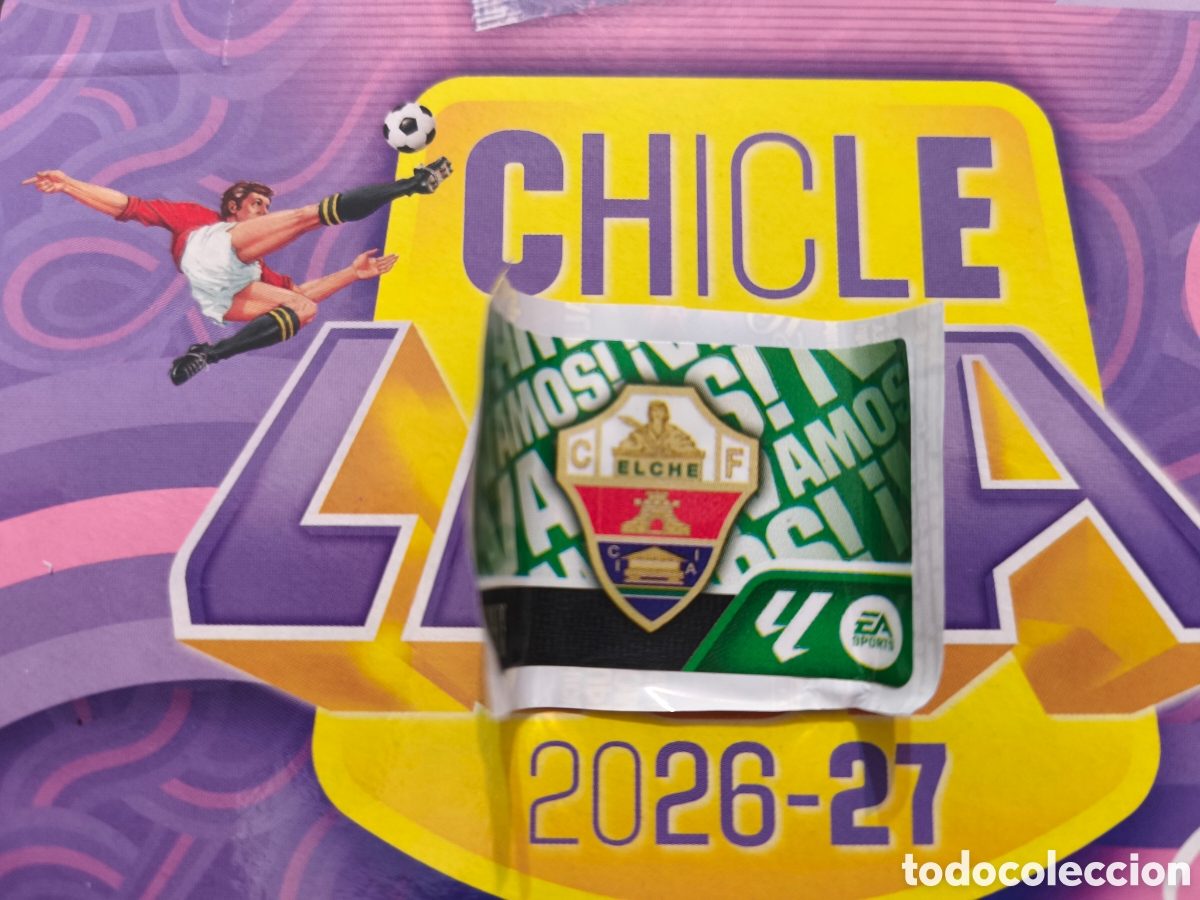 Cromos de f&uacute;tbol: Escudo Elche Chicle liga este 26/27