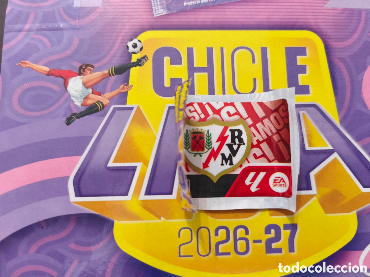 Football Stickers: Escudo Rayo Vallecano Chicle liga este 26/27