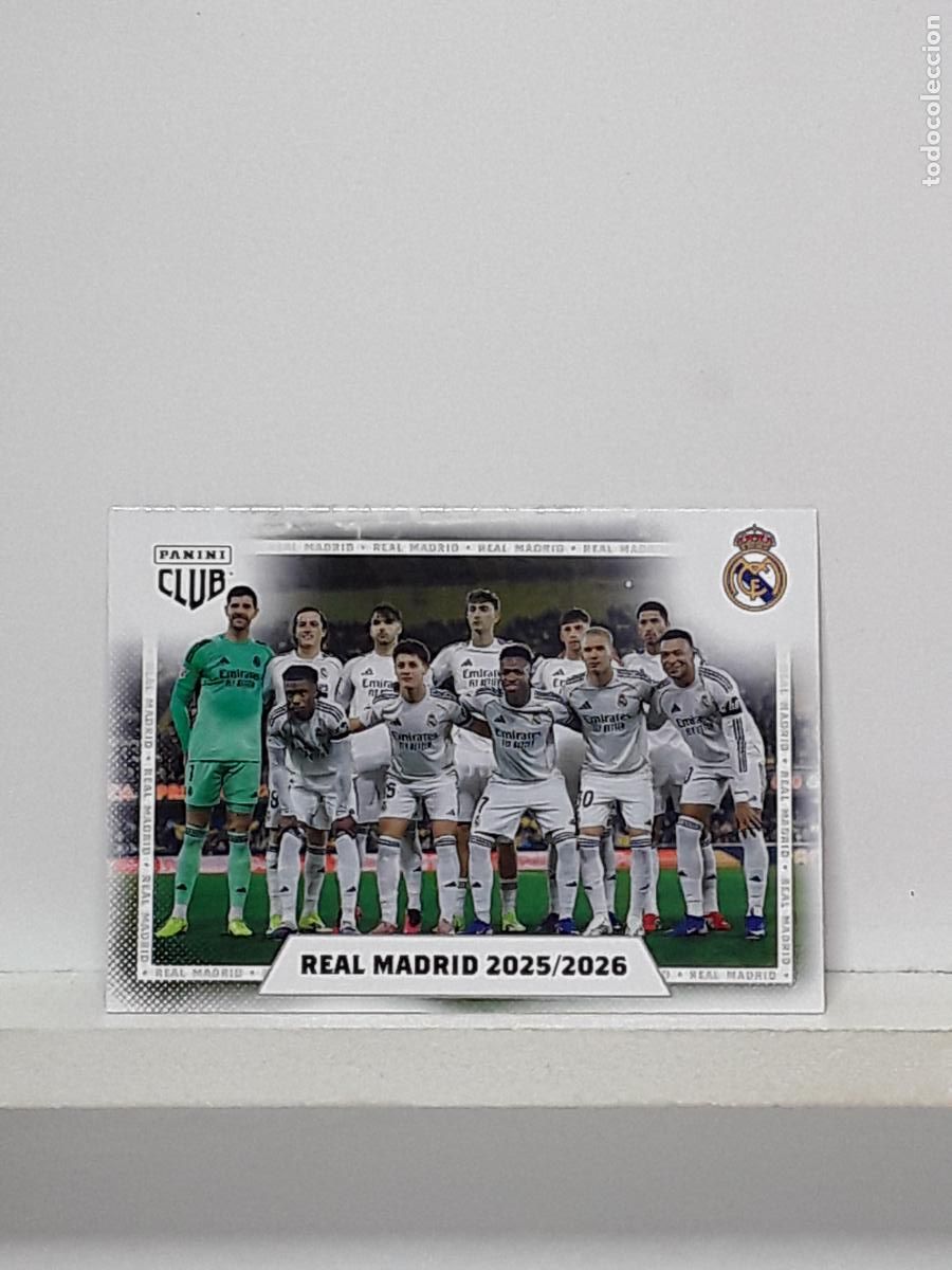 Cromos de f&uacute;tbol: CLUB REAL MADRID 2025 2026 25 26 ALBUM PANINI LIGA N 2 REAL MADRID ALINEACION EQUIPO MBAPPE VINICIUS
