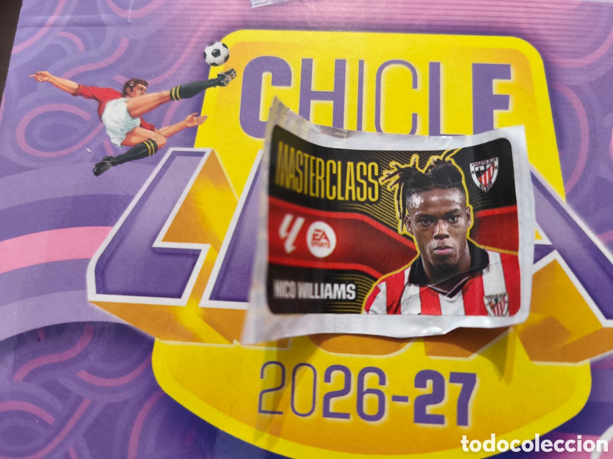 Cromos de f&uacute;tbol: Nico Williams MASTERCLASS Chicle liga este 26/27 Athletic Club