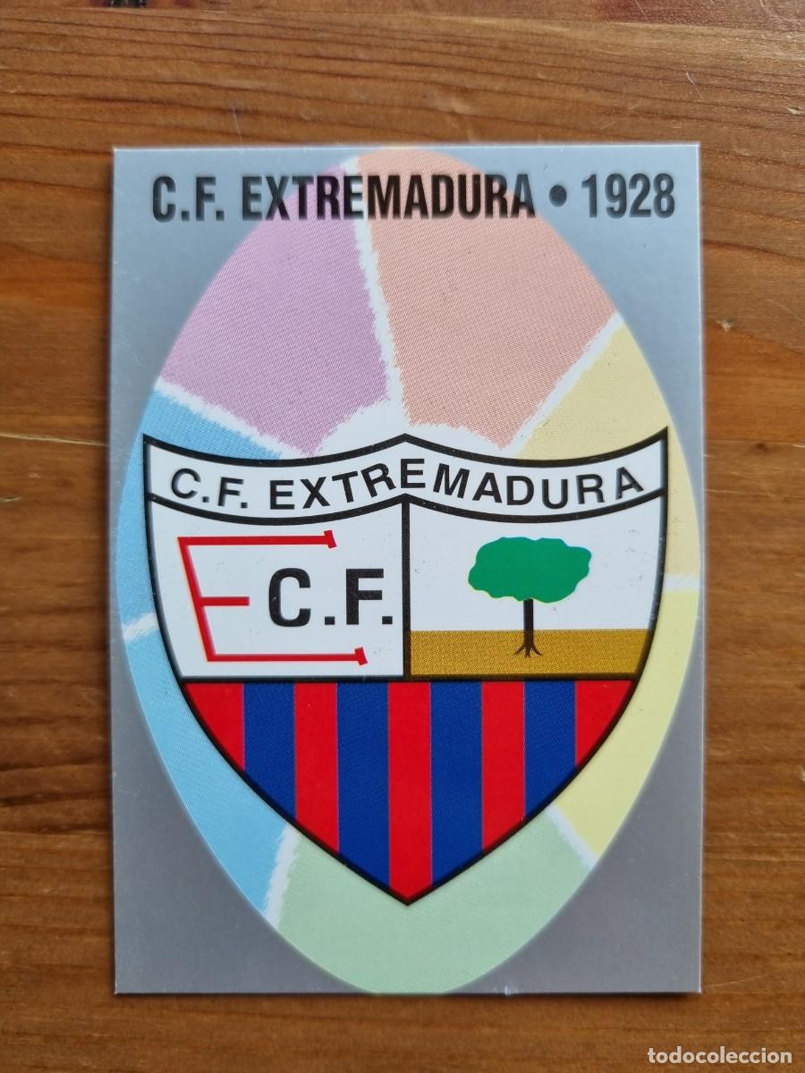 Football Stickers: 447 PLANTILLA / ALINEACI&Oacute;N (CF Extremadura). Las Fichas de la Liga 1997 1998 97 98 (Mundicromo)