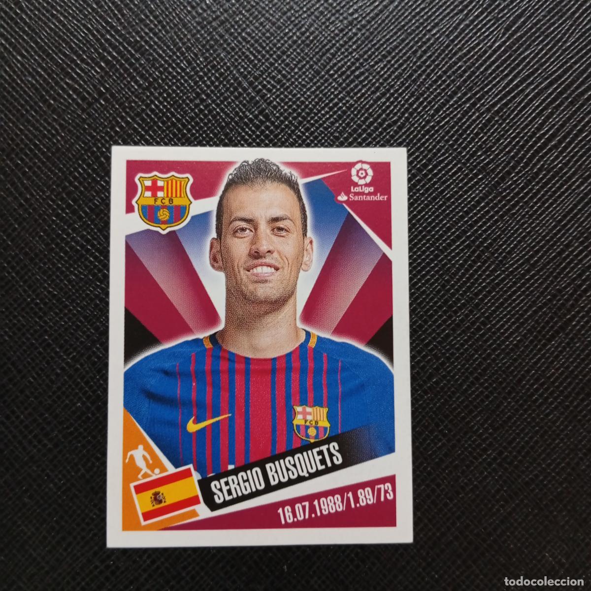 Cromos de f&uacute;tbol: 46 SERGIO BUSQUETS BARCELONA PANINI 2017 2018 CROMO FUTBOL 17 18 - SIN PEGAR - A75 PG30