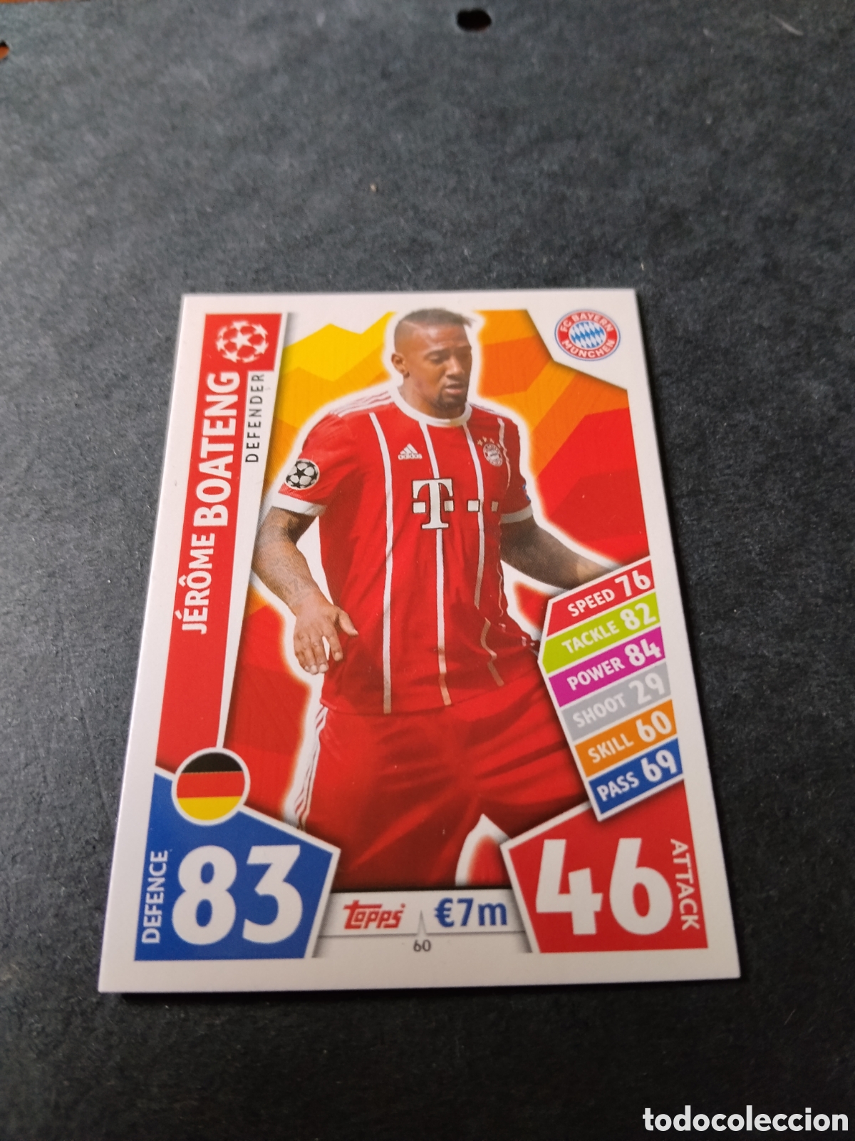 Cromos de f&uacute;tbol: Cromo futbol Topps Match Attax, Jerome Boateng