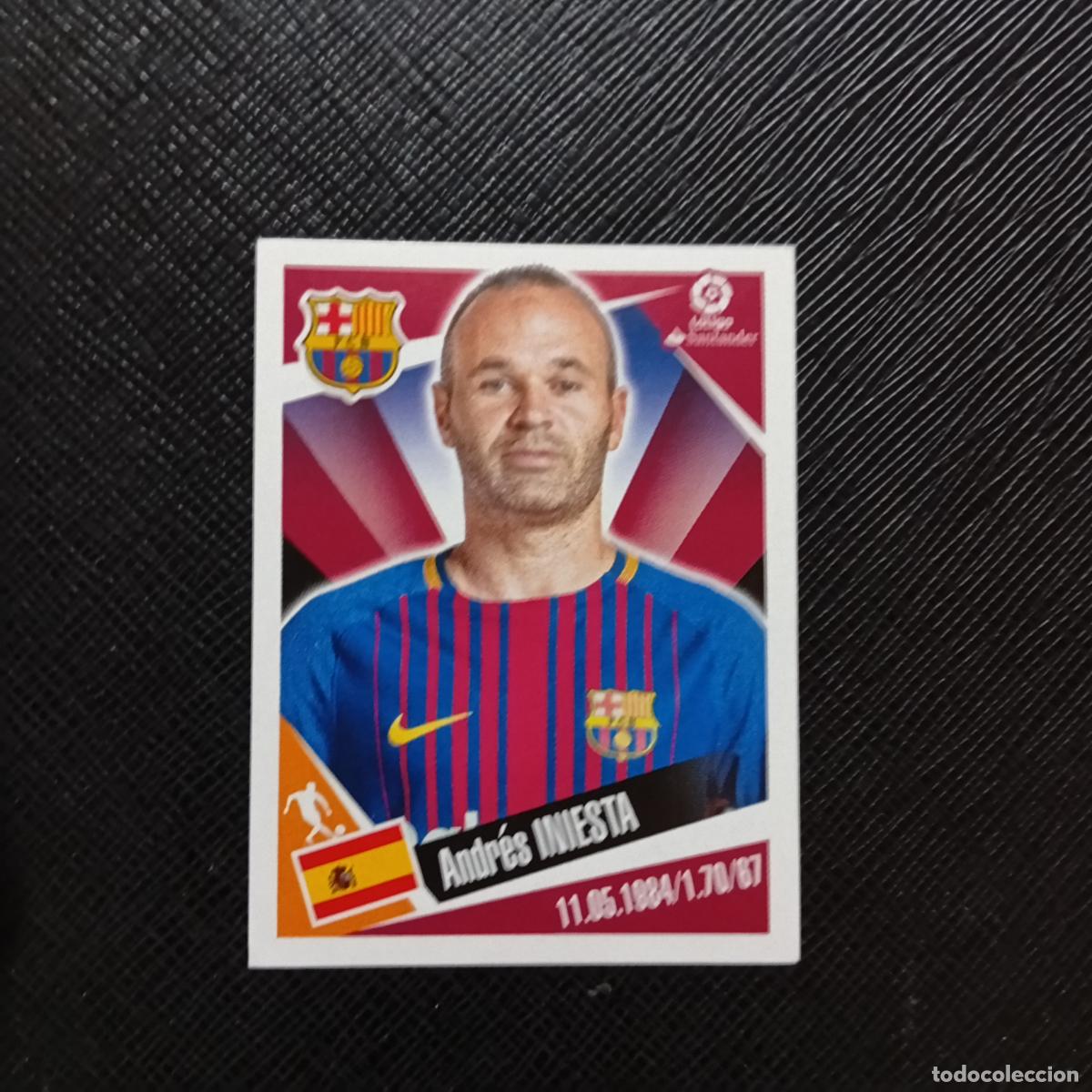 Cromos de f&uacute;tbol: 48 INIESTA BARCELONA PANINI 2017 2018 CROMO FUTBOL 17 18 - SIN PEGAR - A75 PG48 B