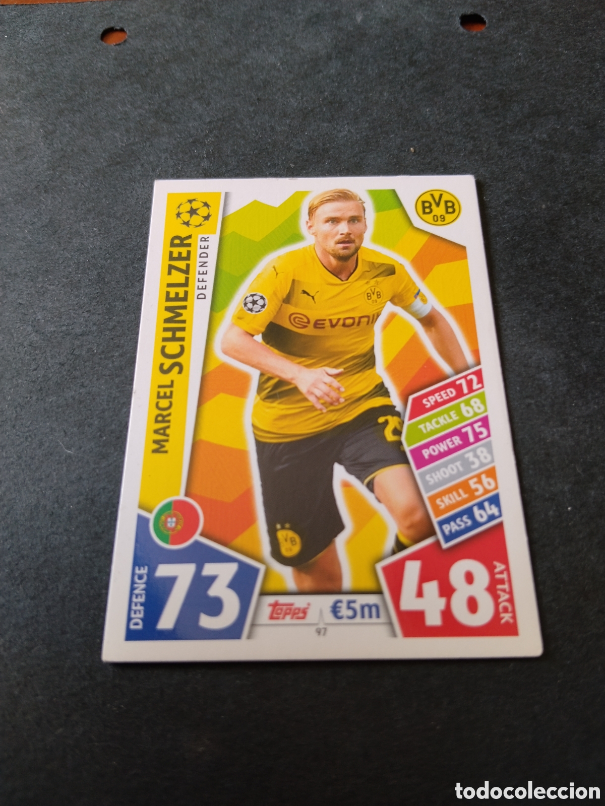 Cromos de f&uacute;tbol: Cromo futbol Topps Match Attax, Marcel Schmelzer