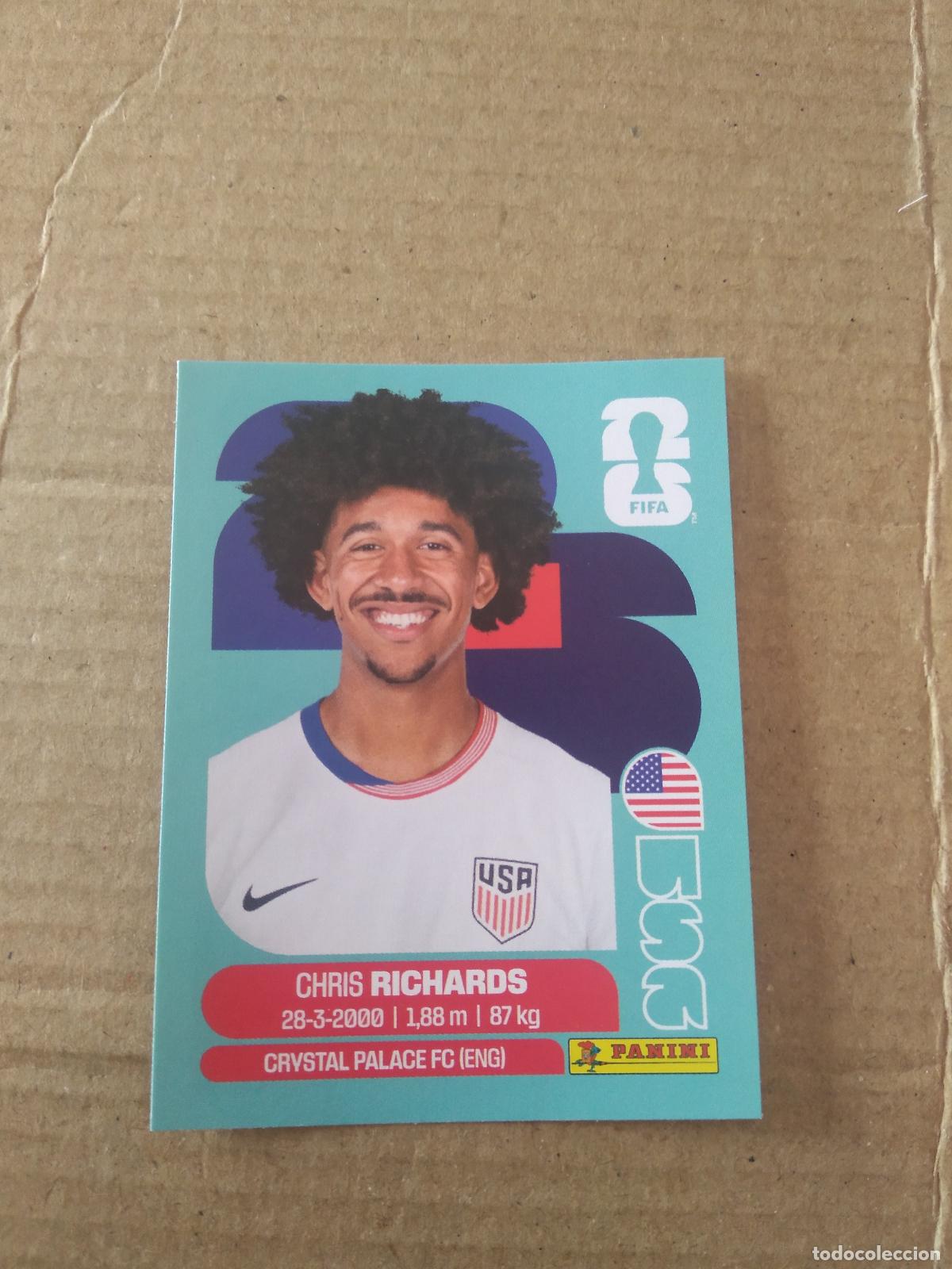 Cromos de f&uacute;tbol: USA 3 CHRIS RICHARDS ESTADOS UNIDOS USA CROMO FUTBOL PANINI MUNDIAL 2026 WORLD CUP COPA DEL MUNDO
