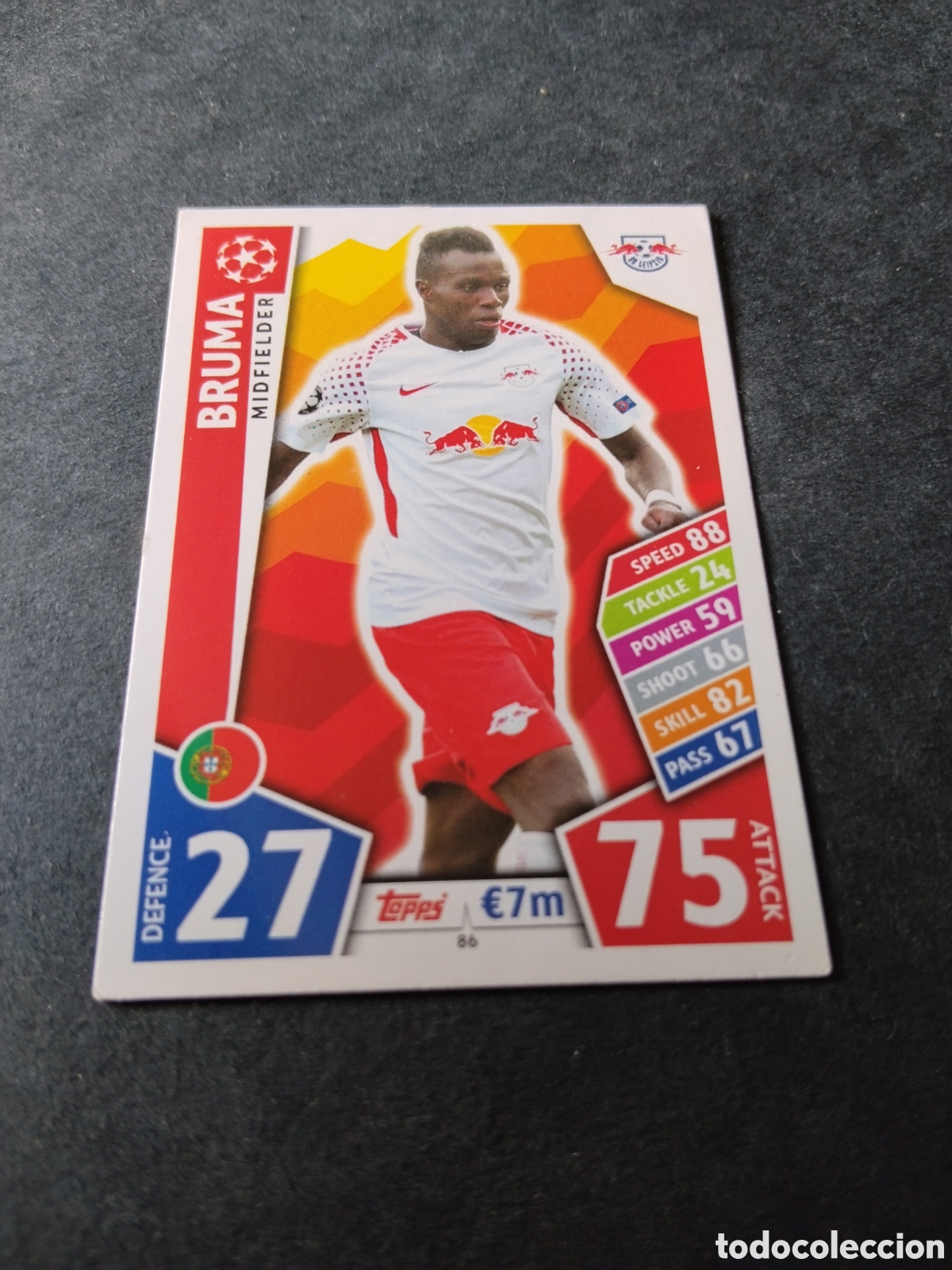 Cromos de f&uacute;tbol: Cromo futbol Topps Match Attax, Bruma