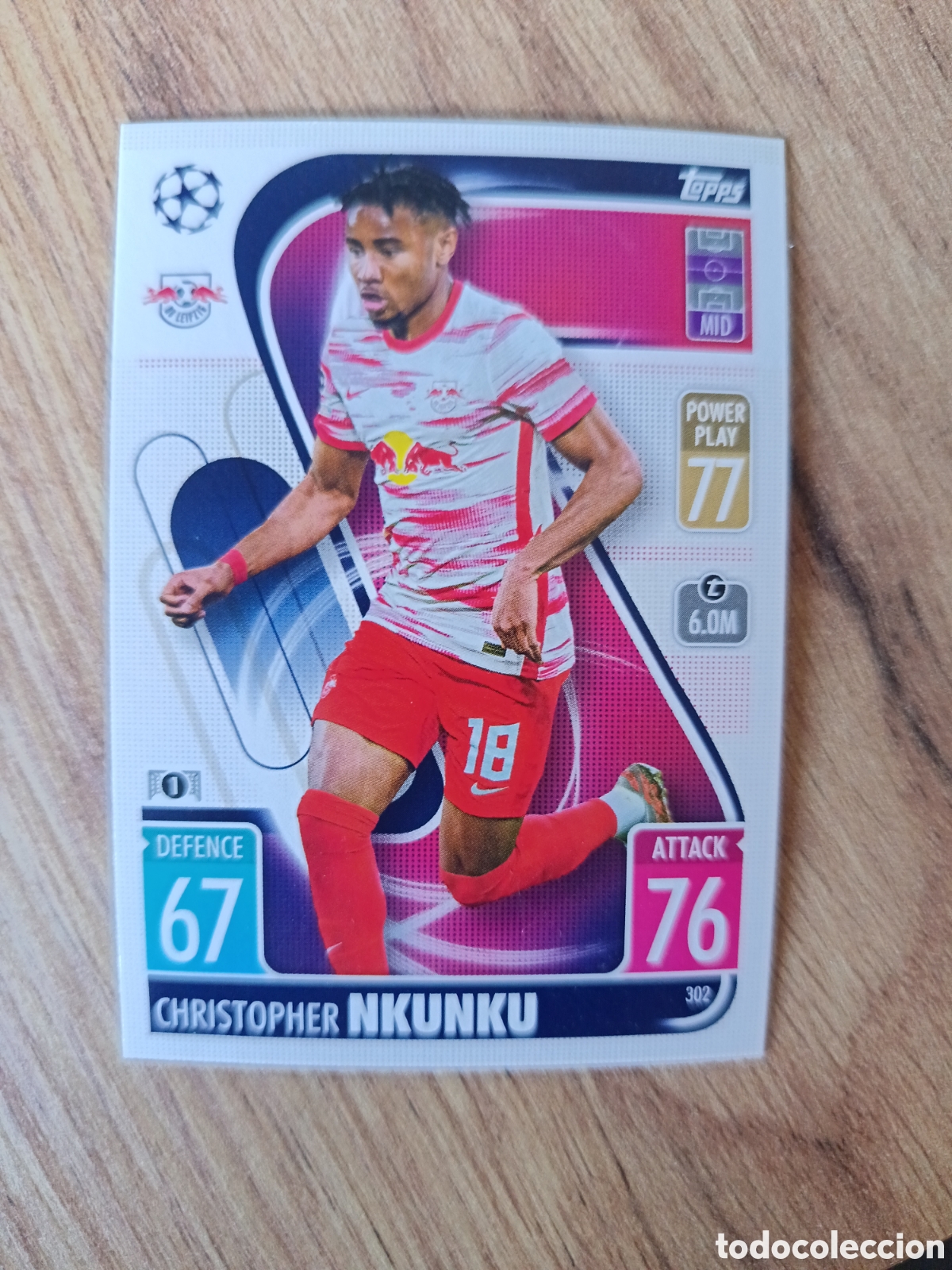Cromos de f&uacute;tbol: 302 Nkunku CHAMPIONS LEAGUE MATCH ATTAX TOPPS 2021-2022 21-22
