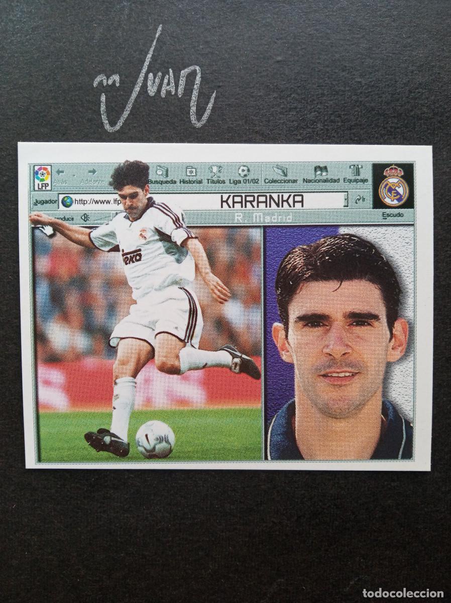 Cromos de f&uacute;tbol: KARANKA REAL MADRID ⚽ COLECCIONES ESTE &reg; 2001 2002 LIGA 01 02 SIN PEGAR NUNCA PEGADO NUEVO