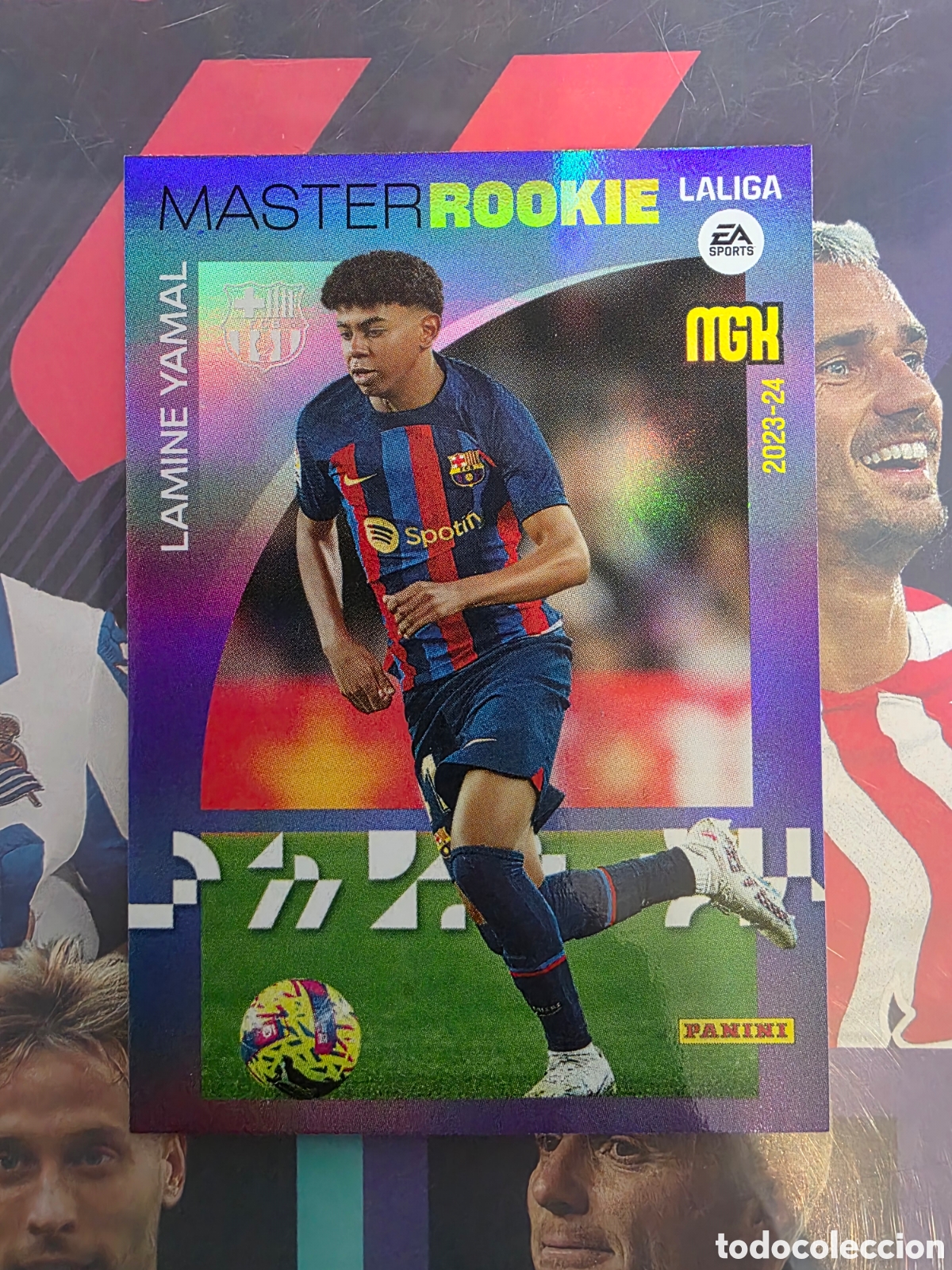 Cromos de f&uacute;tbol: Lamine Yamal Master Rookie 423 Megacracks 23/24 Panini