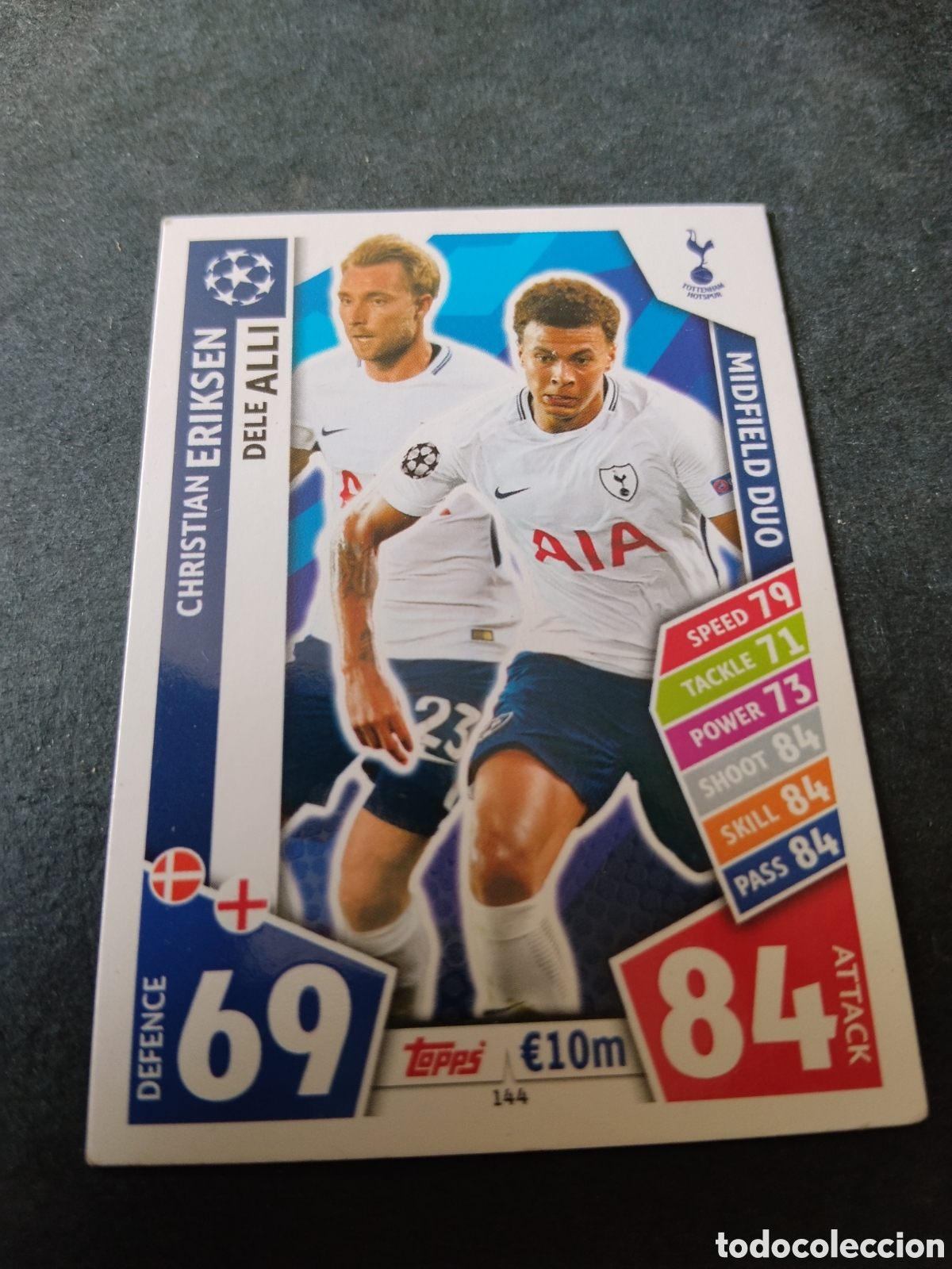 Cromos de f&uacute;tbol: Cromo futbol Topps Match Attax, Christian Eriksen , Dele alli