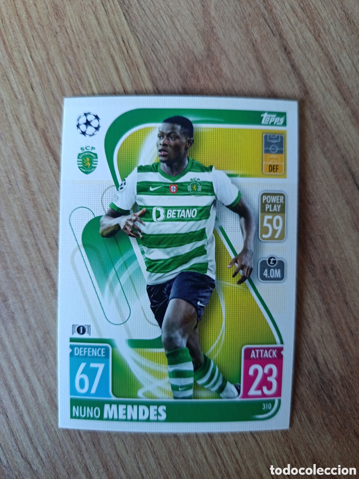 Cromos de f&uacute;tbol: 310 Mendes CHAMPIONS LEAGUE MATCH ATTAX TOPPS 2021-2022 21-22